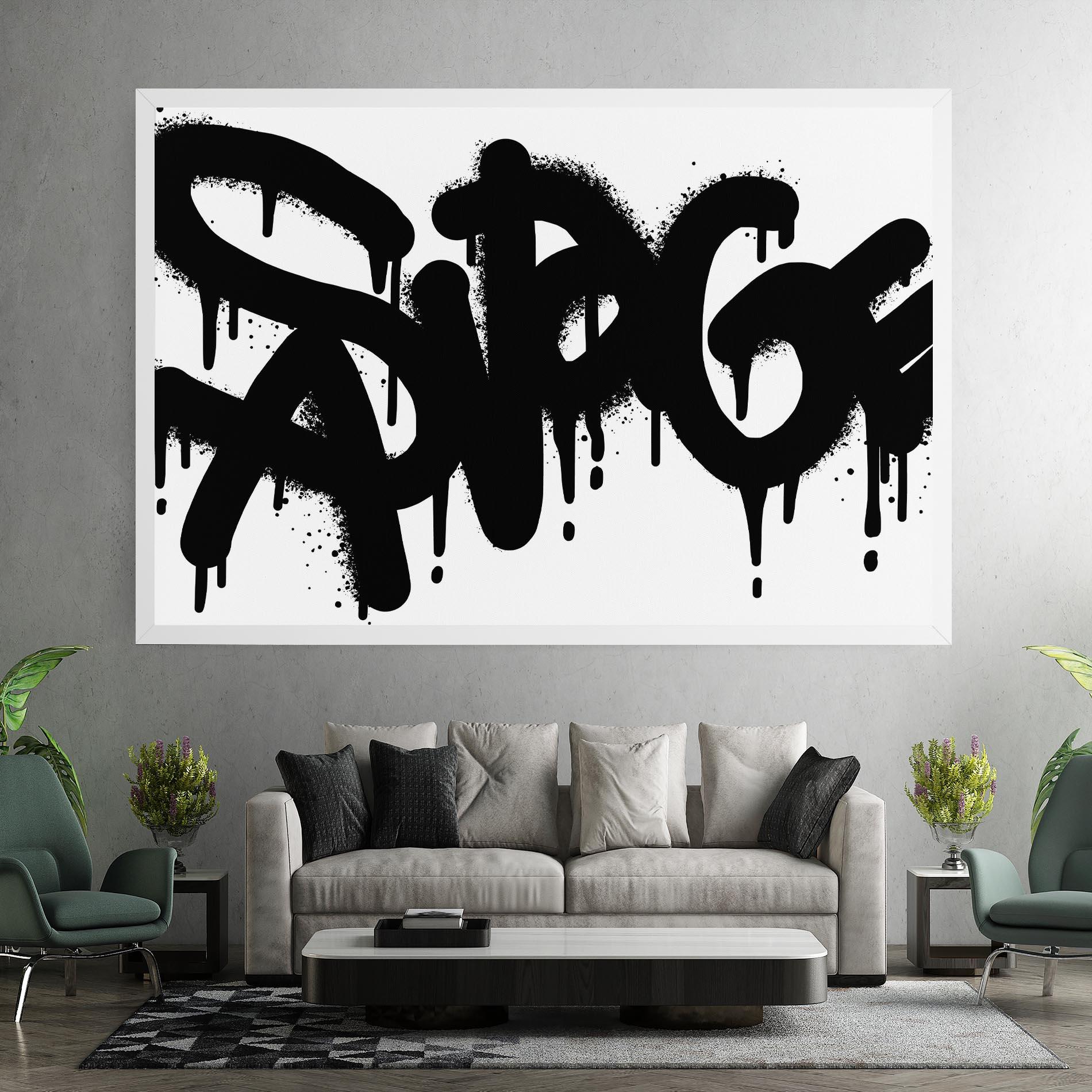 Leinwandbild Graffiti Savage mockup 7