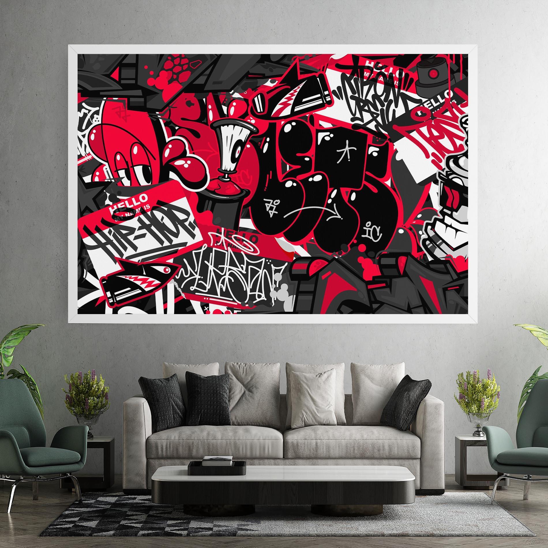 Leinwandbild Hip Hop Graffiti mockup 7