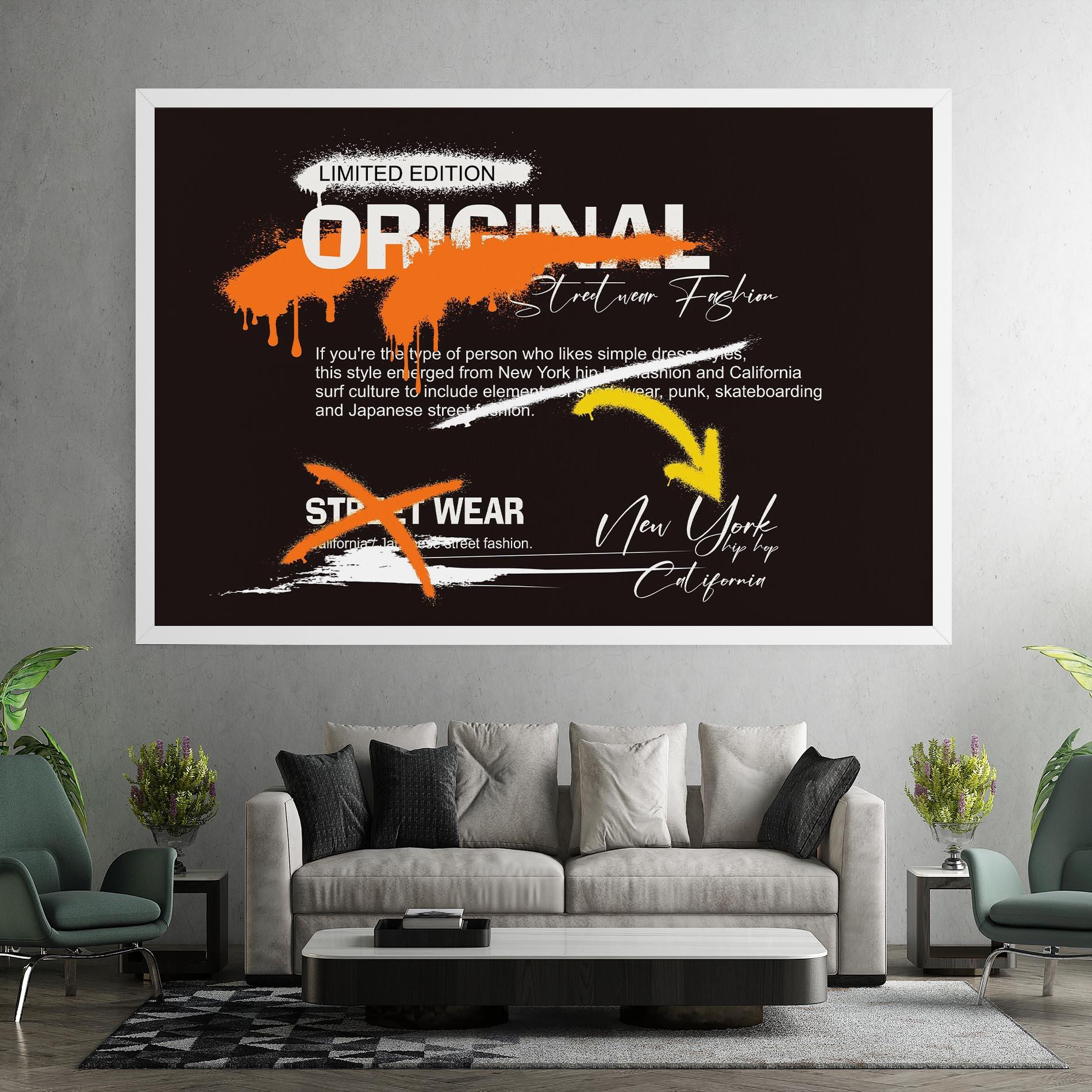 Leinwandbild Original Style Graffiti mockup 7