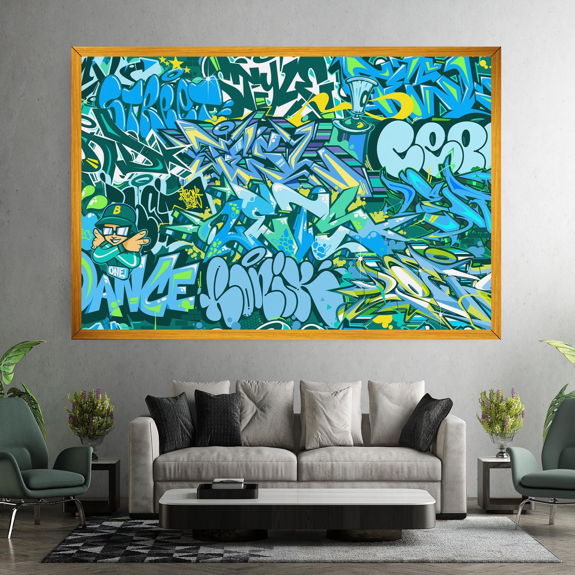 Leinwandbild Be One Graffiti mockup 7