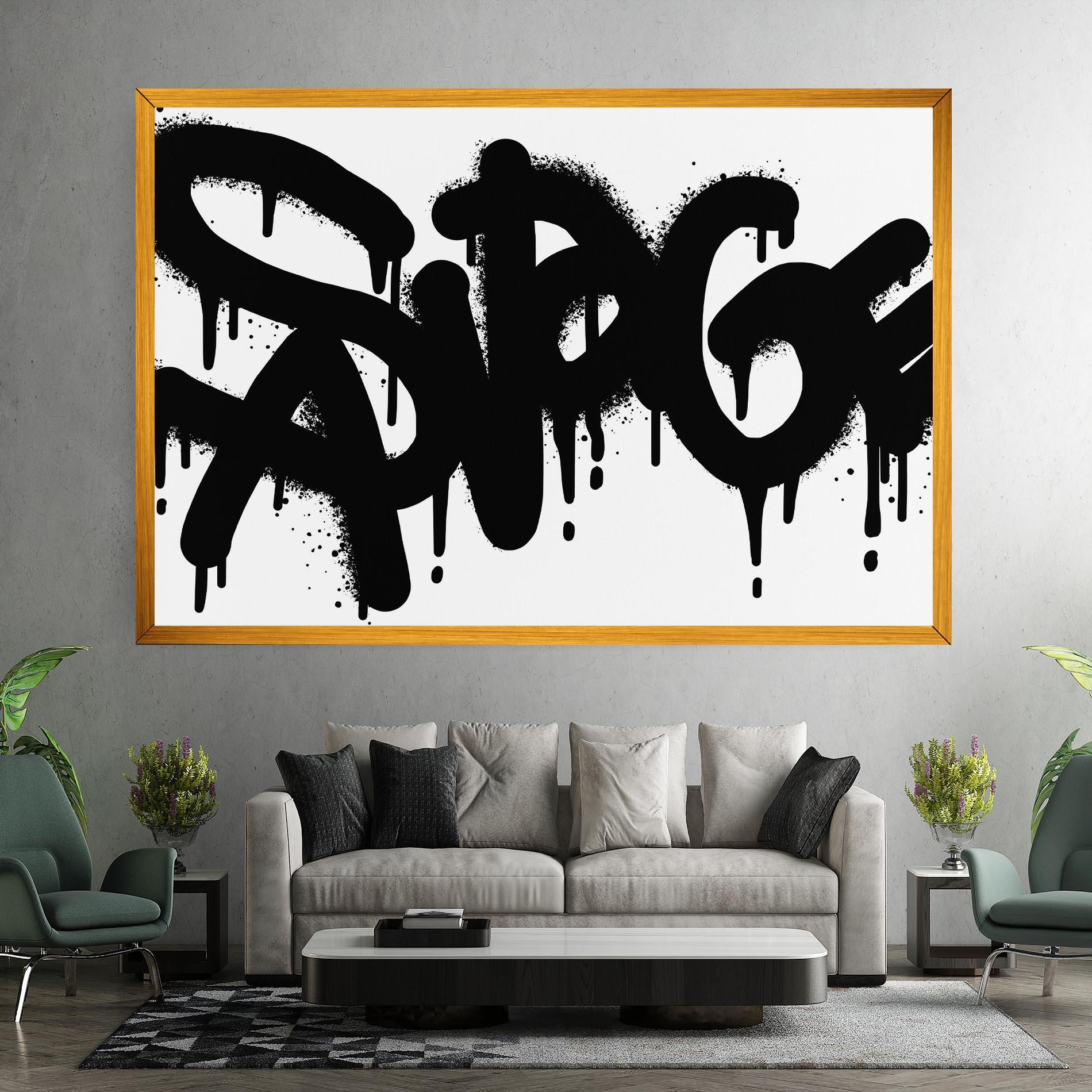 Leinwandbild Graffiti Savage mockup 7