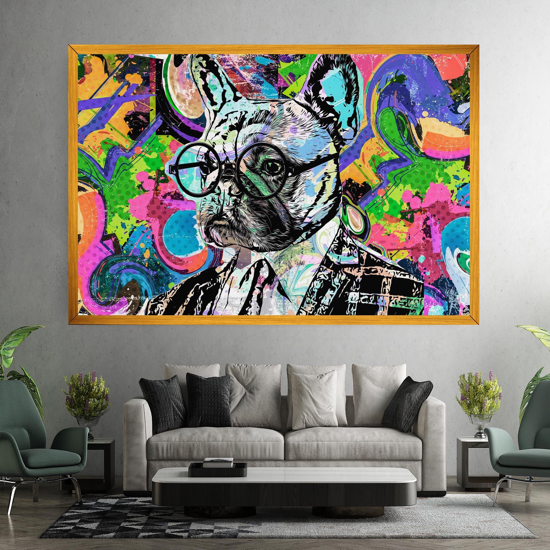 Leinwandbild Graffity Bulldog mockup 7