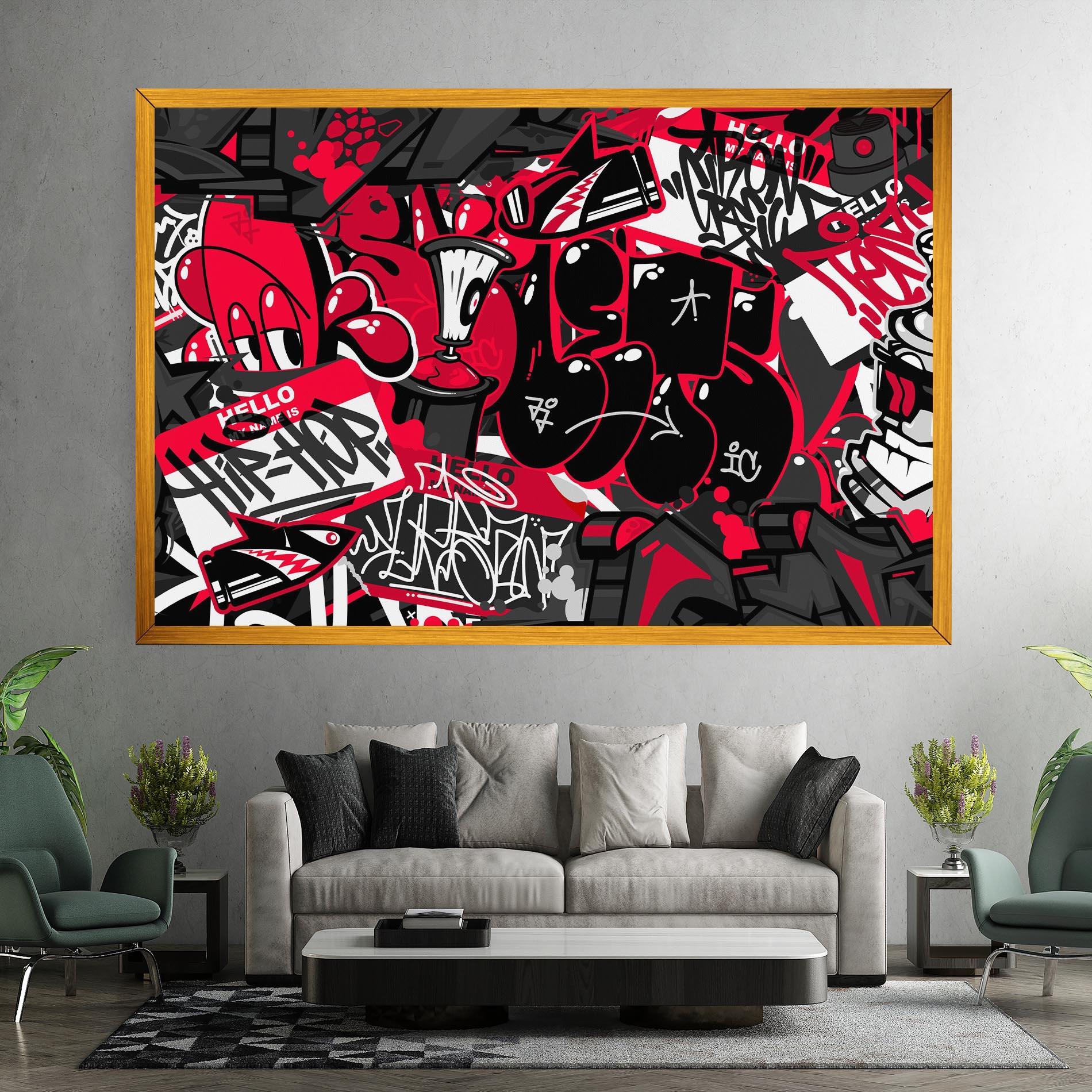 Leinwandbild Hip Hop Graffiti mockup 7