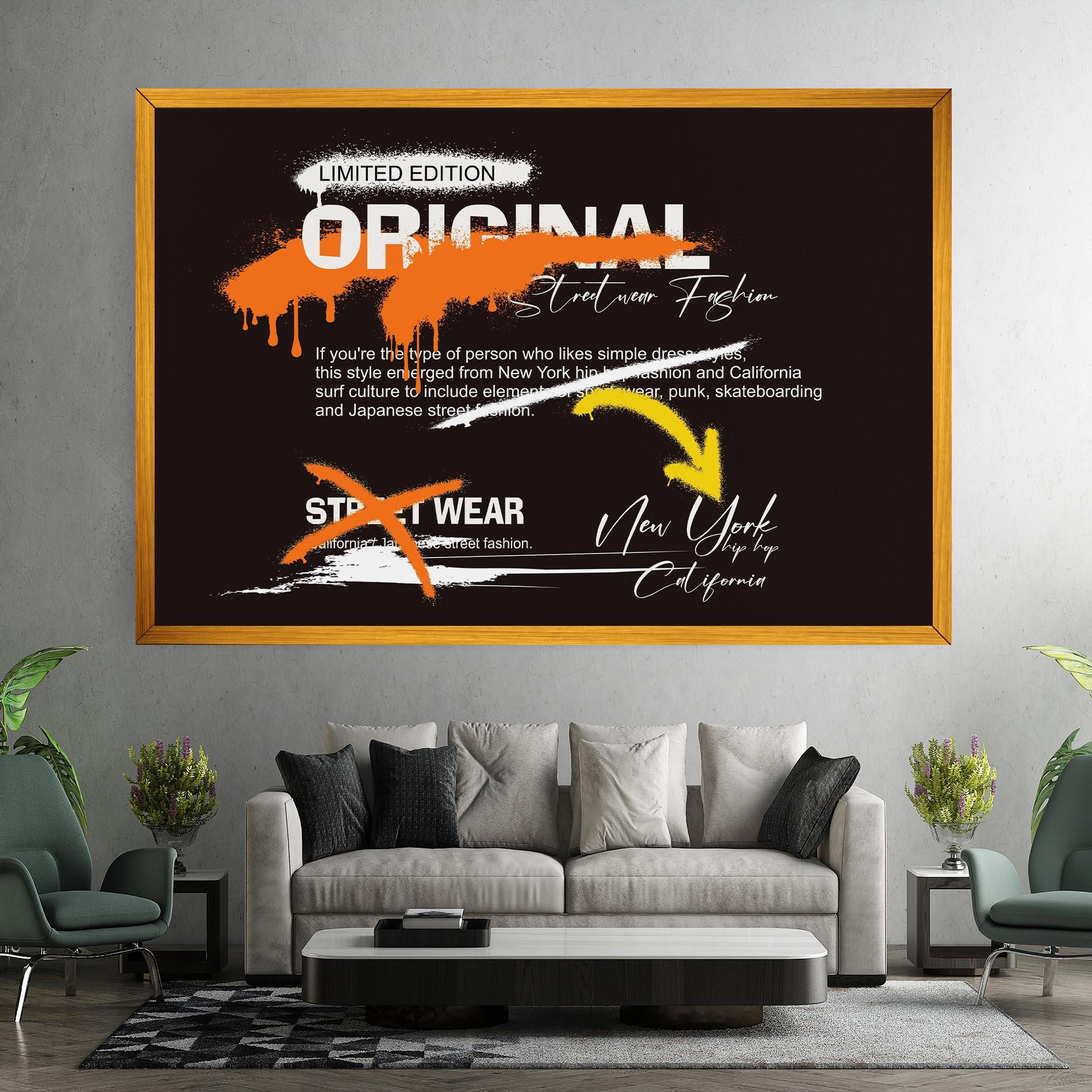 Leinwandbild Original Style Graffiti mockup 7