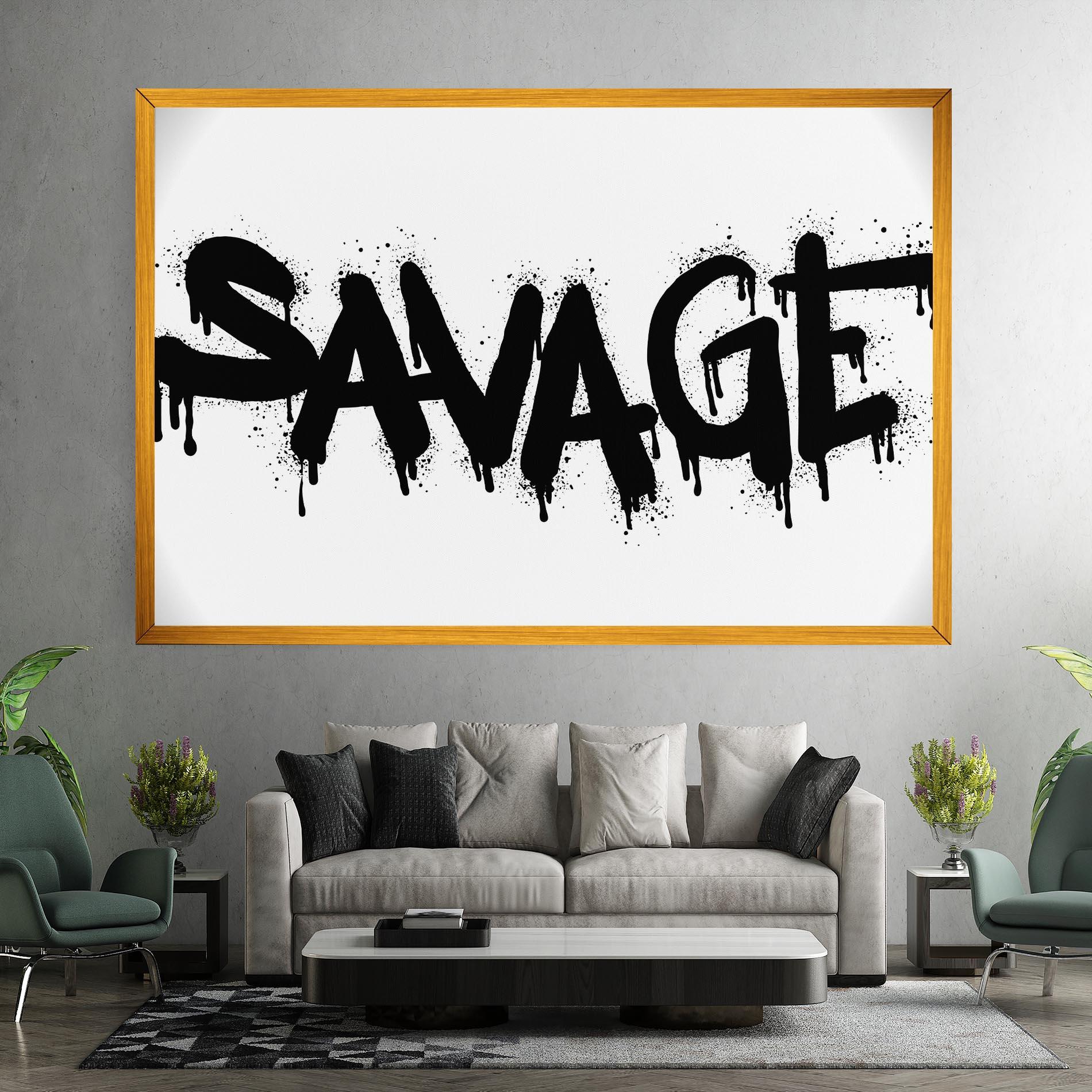 Leinwandbild Savage Graffiti Spray mockup 7