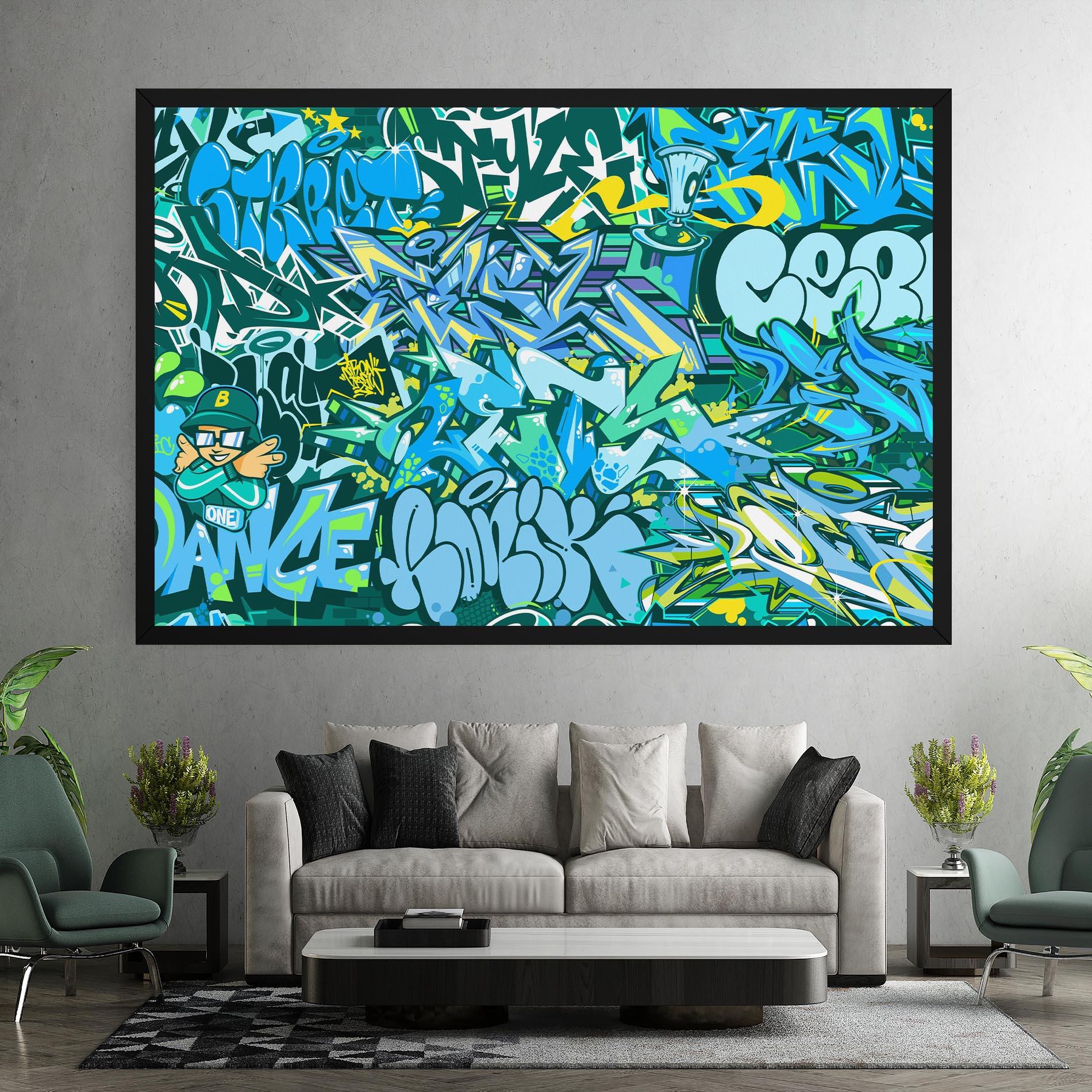 Leinwandbild Be One Graffiti mockup 7