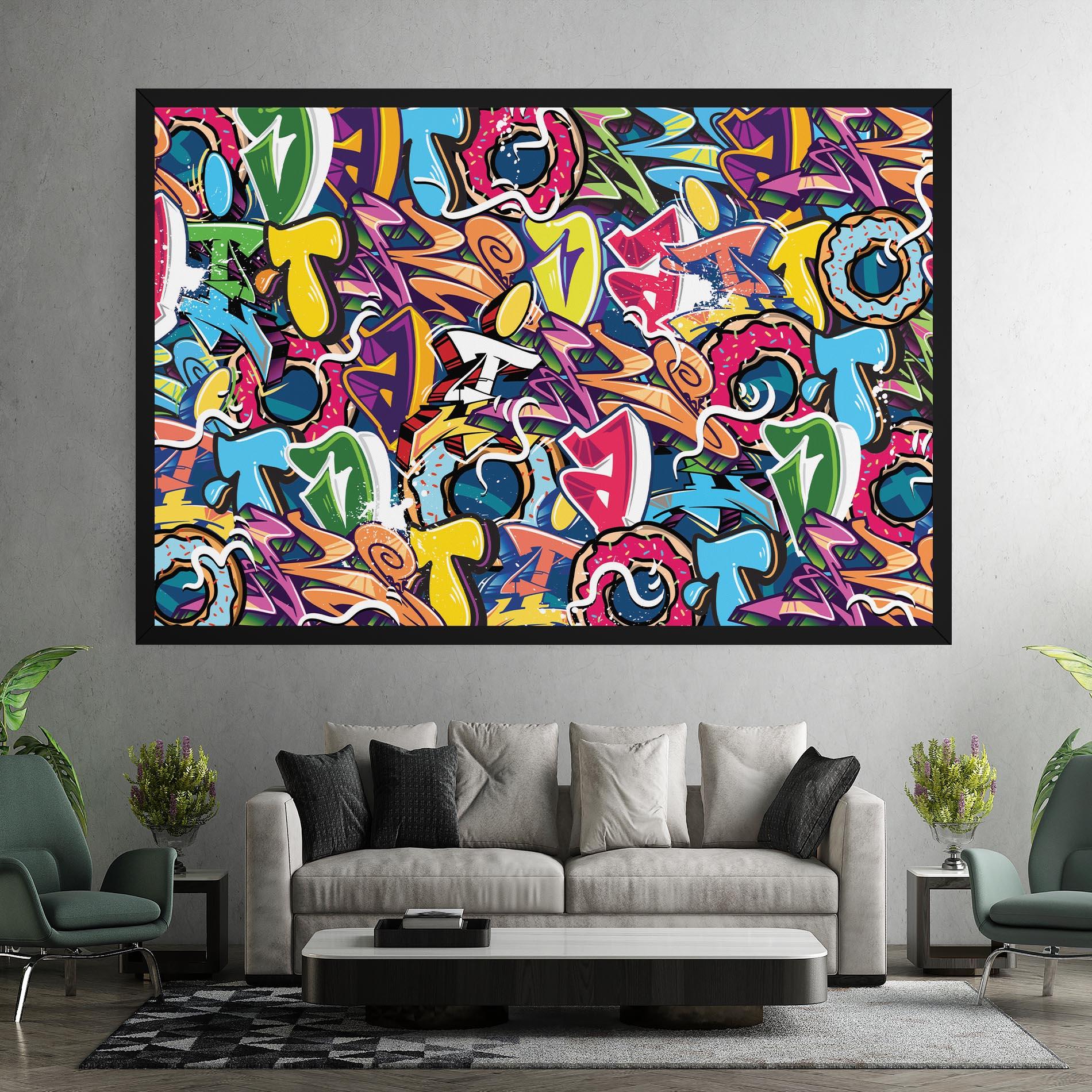 Leinwandbild Graffiti Letters mockup 7