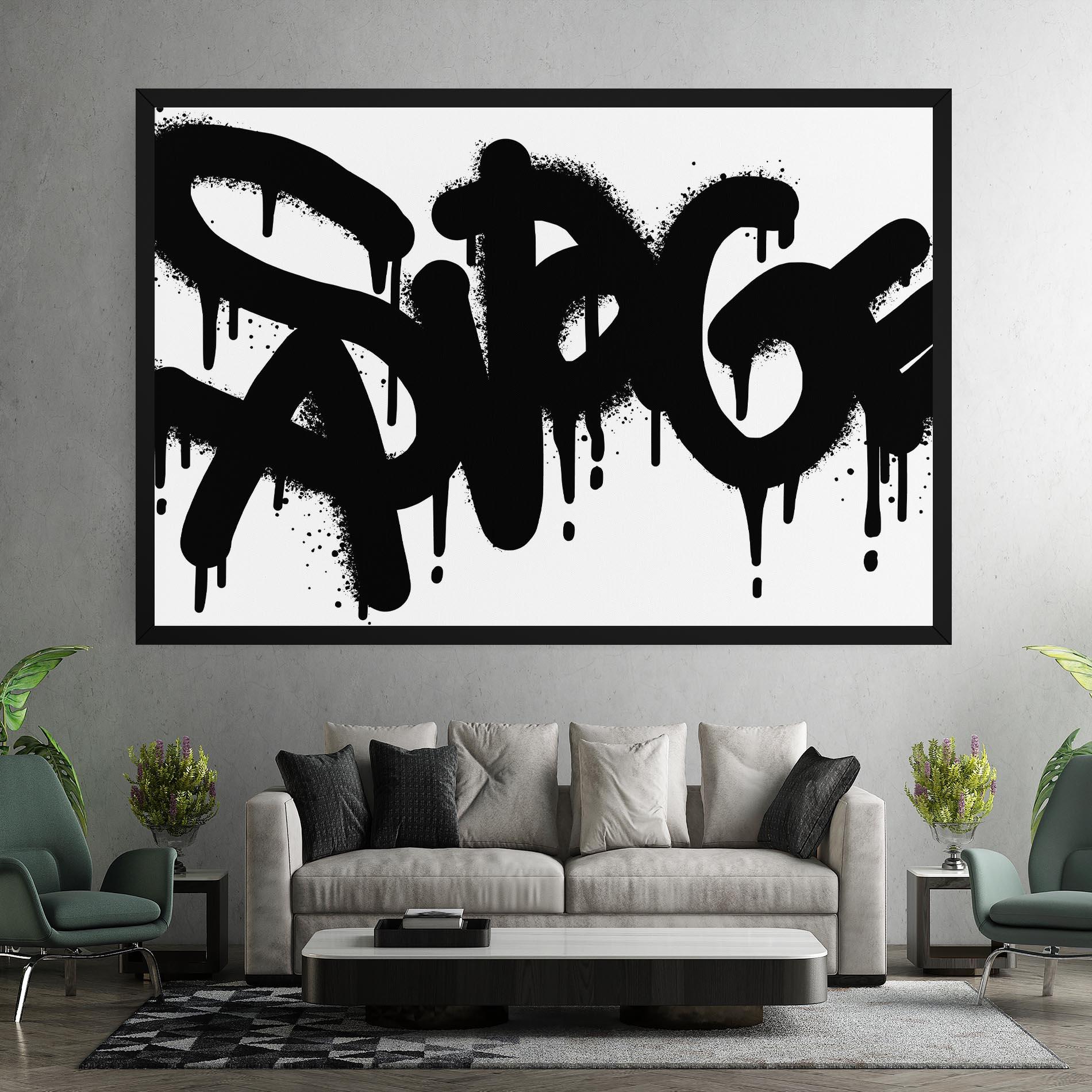 Leinwandbild Graffiti Savage mockup 7