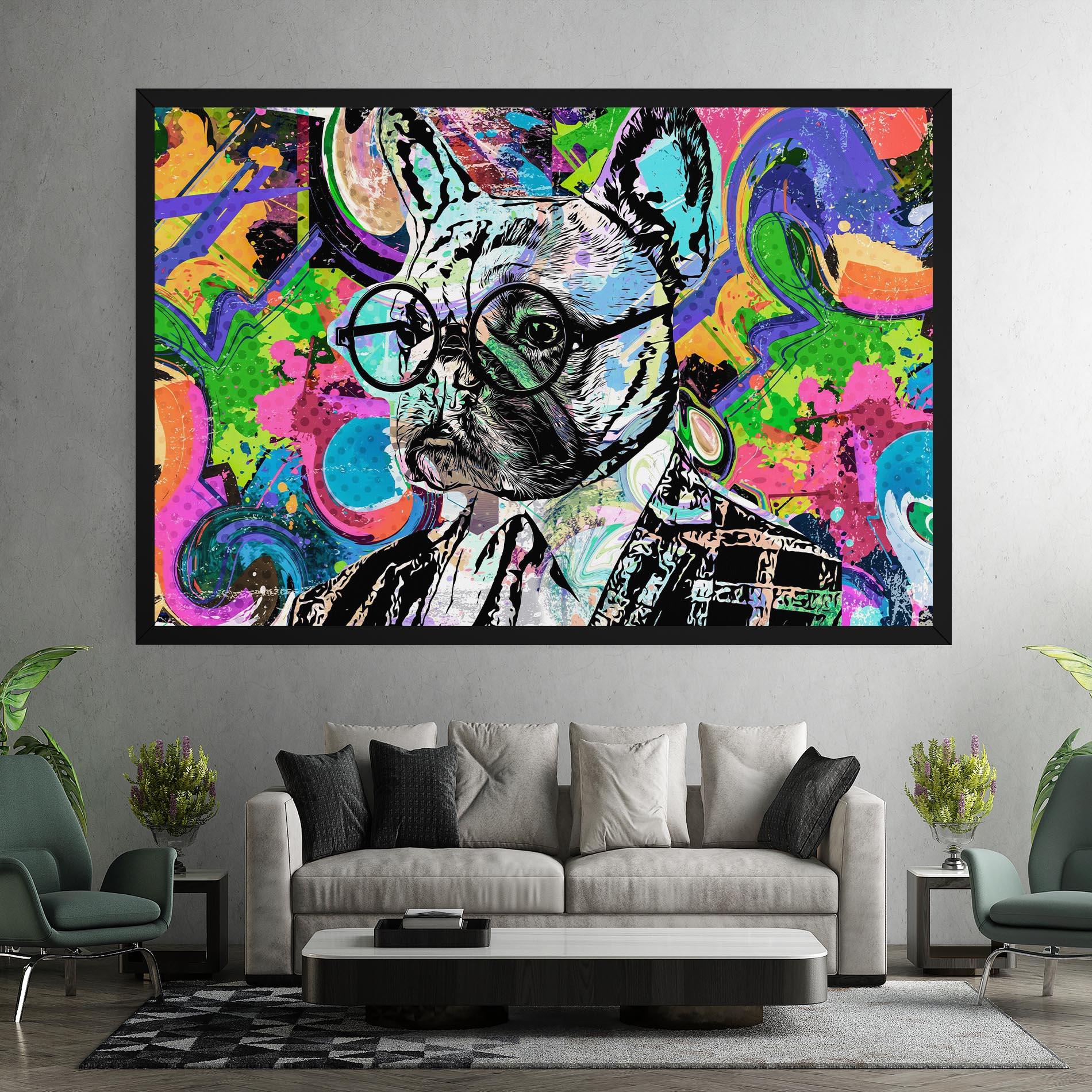 Leinwandbild Graffity Bulldog mockup 7