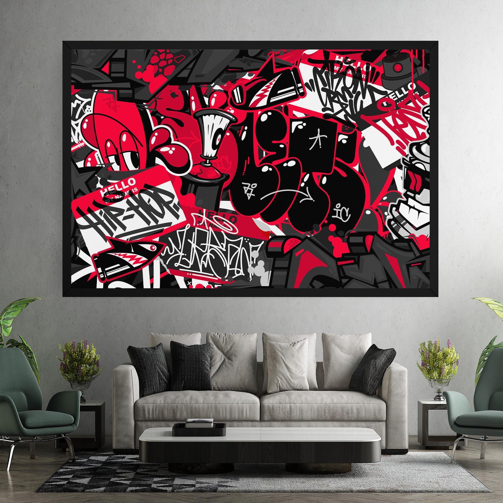 Leinwandbild Hip Hop Graffiti mockup 7