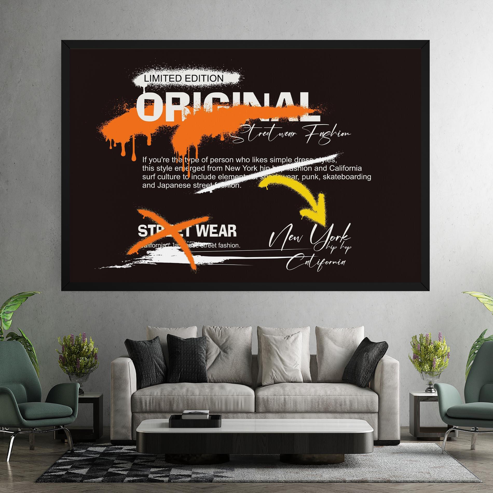 Leinwandbild Original Style Graffiti mockup 7
