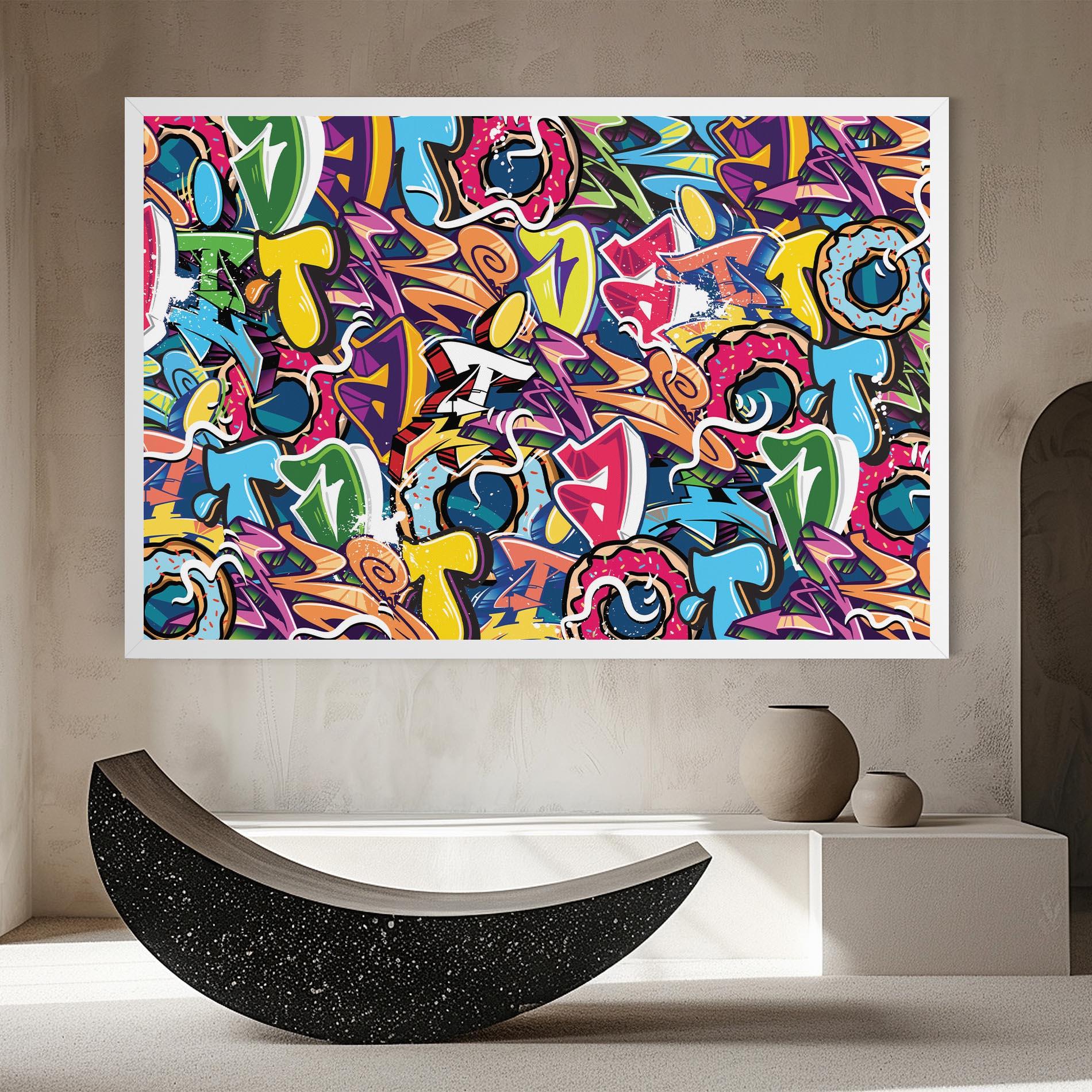 Leinwandbild Graffiti Letters mockup 8