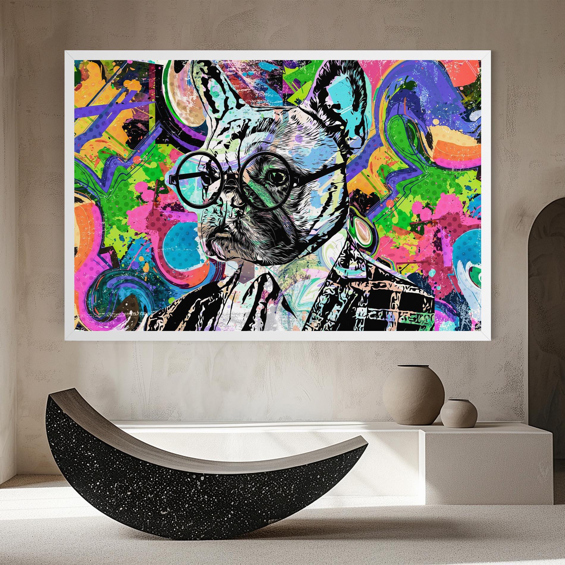 Leinwandbild Graffity Bulldog mockup 8