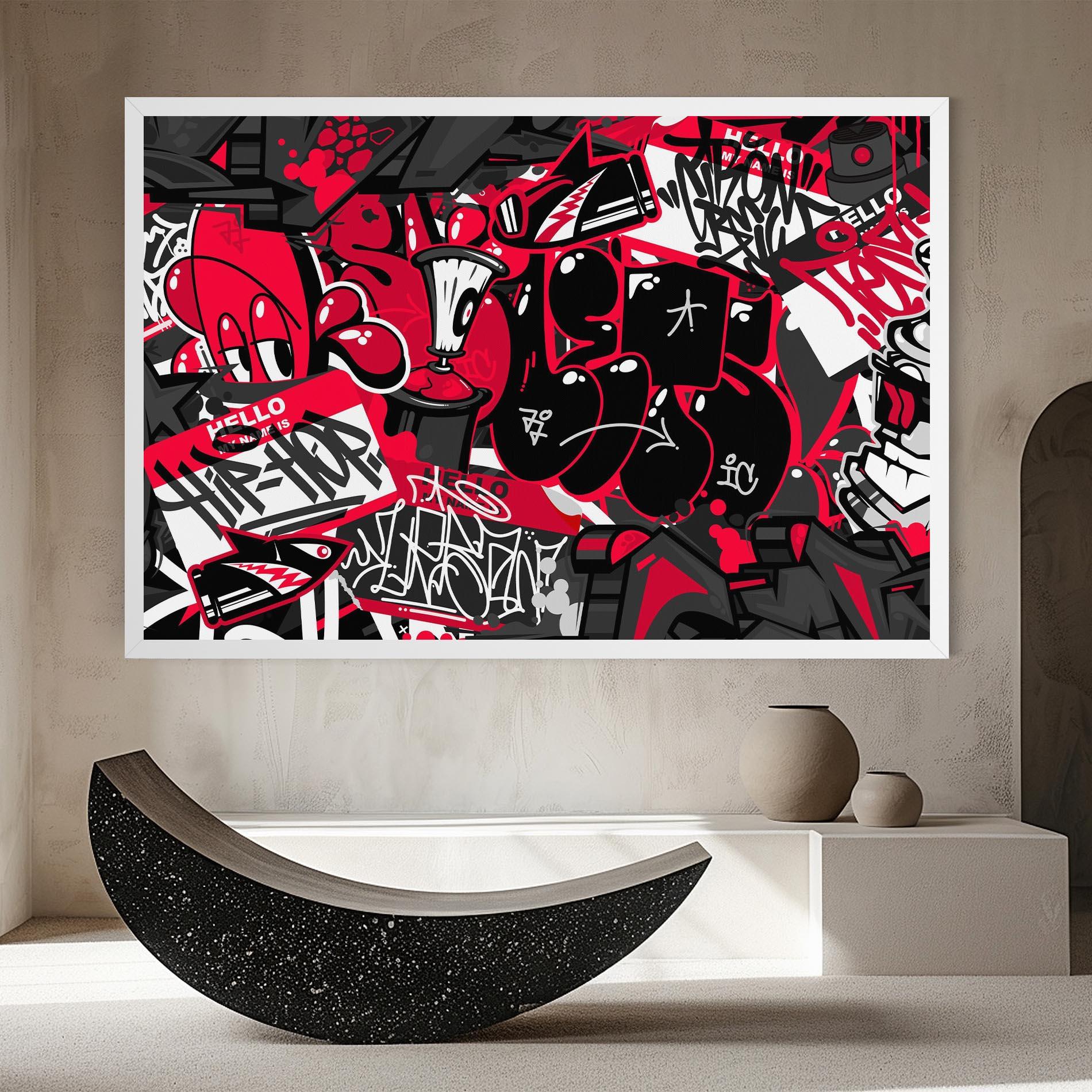 Leinwandbild Hip Hop Graffiti mockup 8