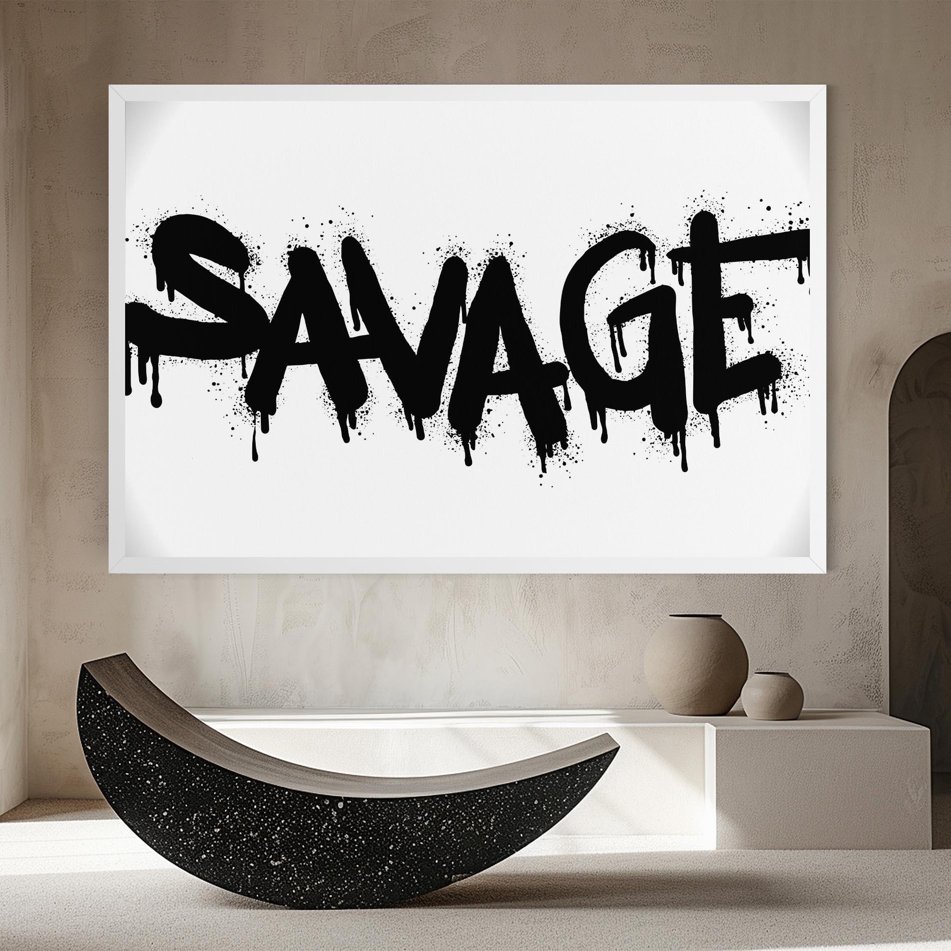 Leinwandbild Savage Graffiti Spray mockup 8