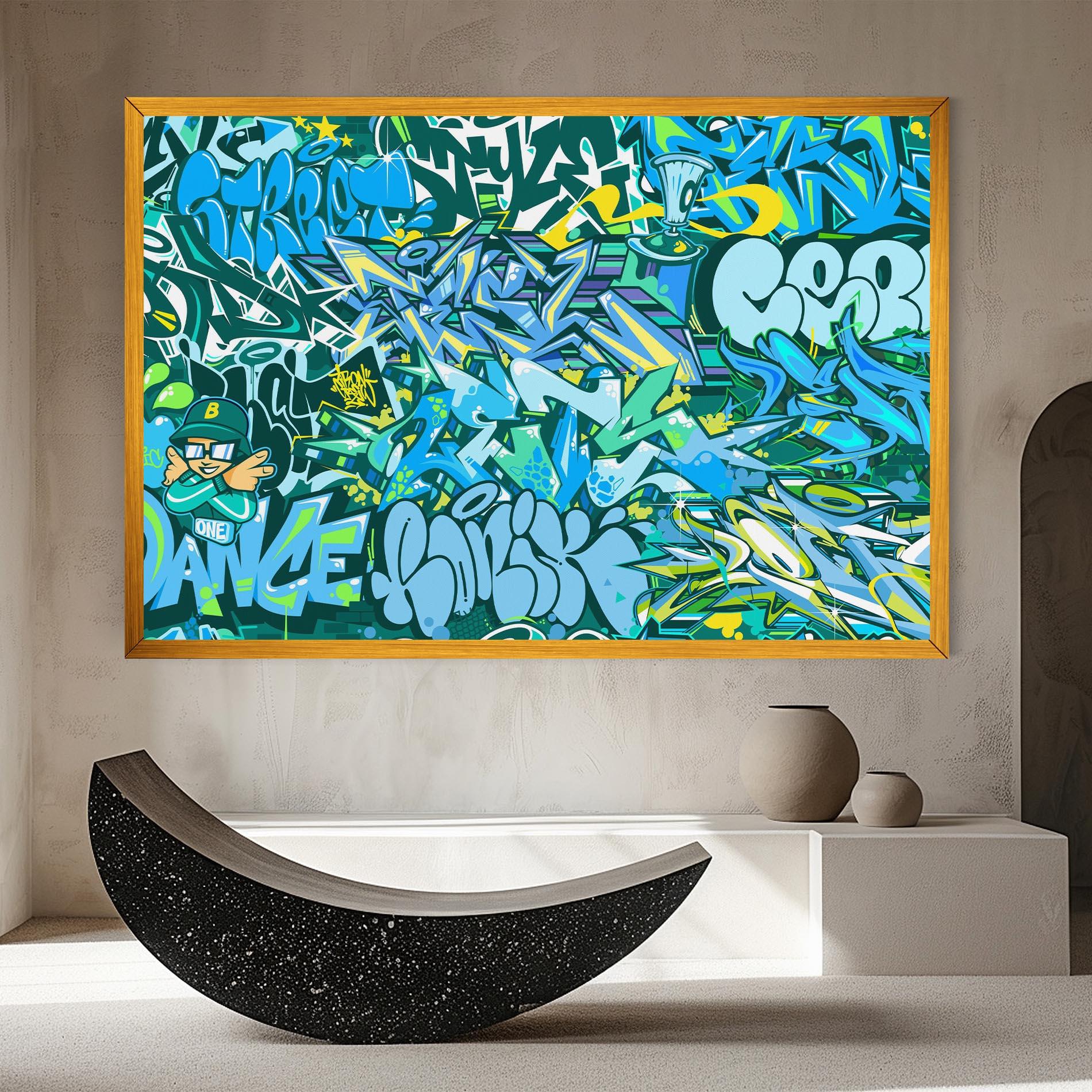 Leinwandbild Be One Graffiti mockup 8