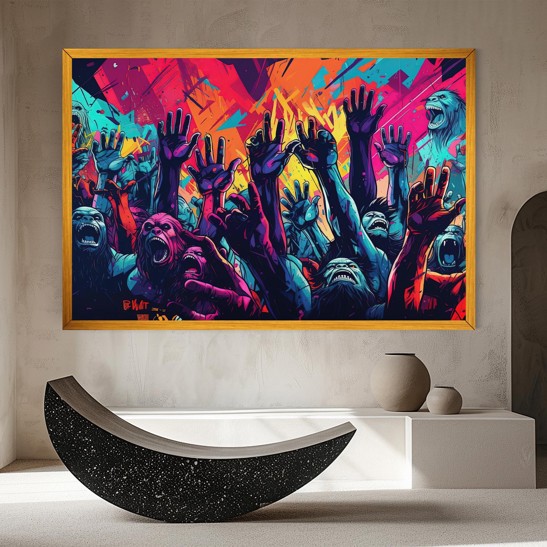 Leinwandbild Graffiti Animals mockup 8