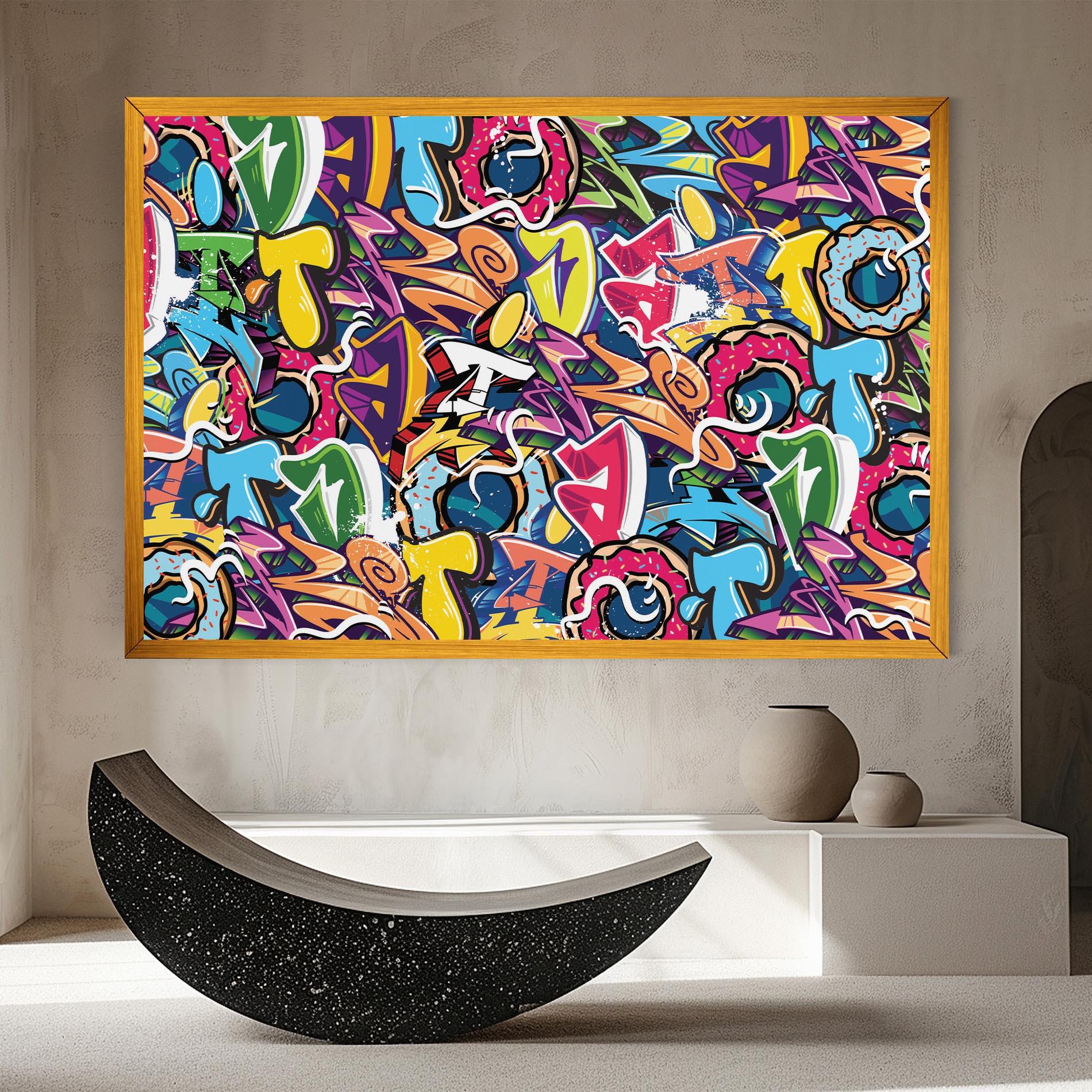 Leinwandbild Graffiti Letters mockup 8