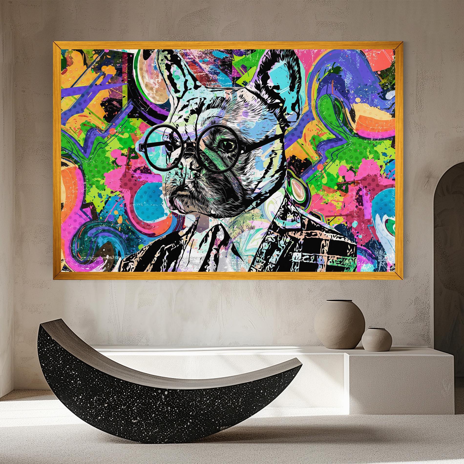 Leinwandbild Graffity Bulldog mockup 8