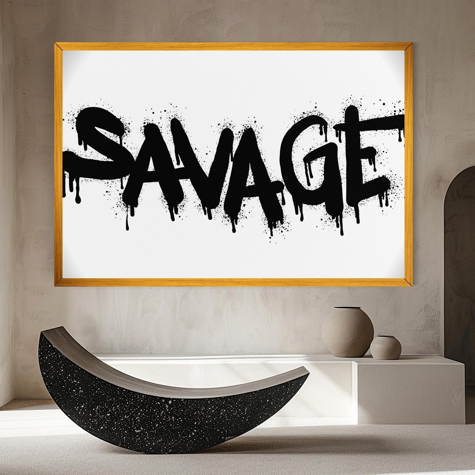 Leinwandbild Savage Graffiti Spray mockup 8
