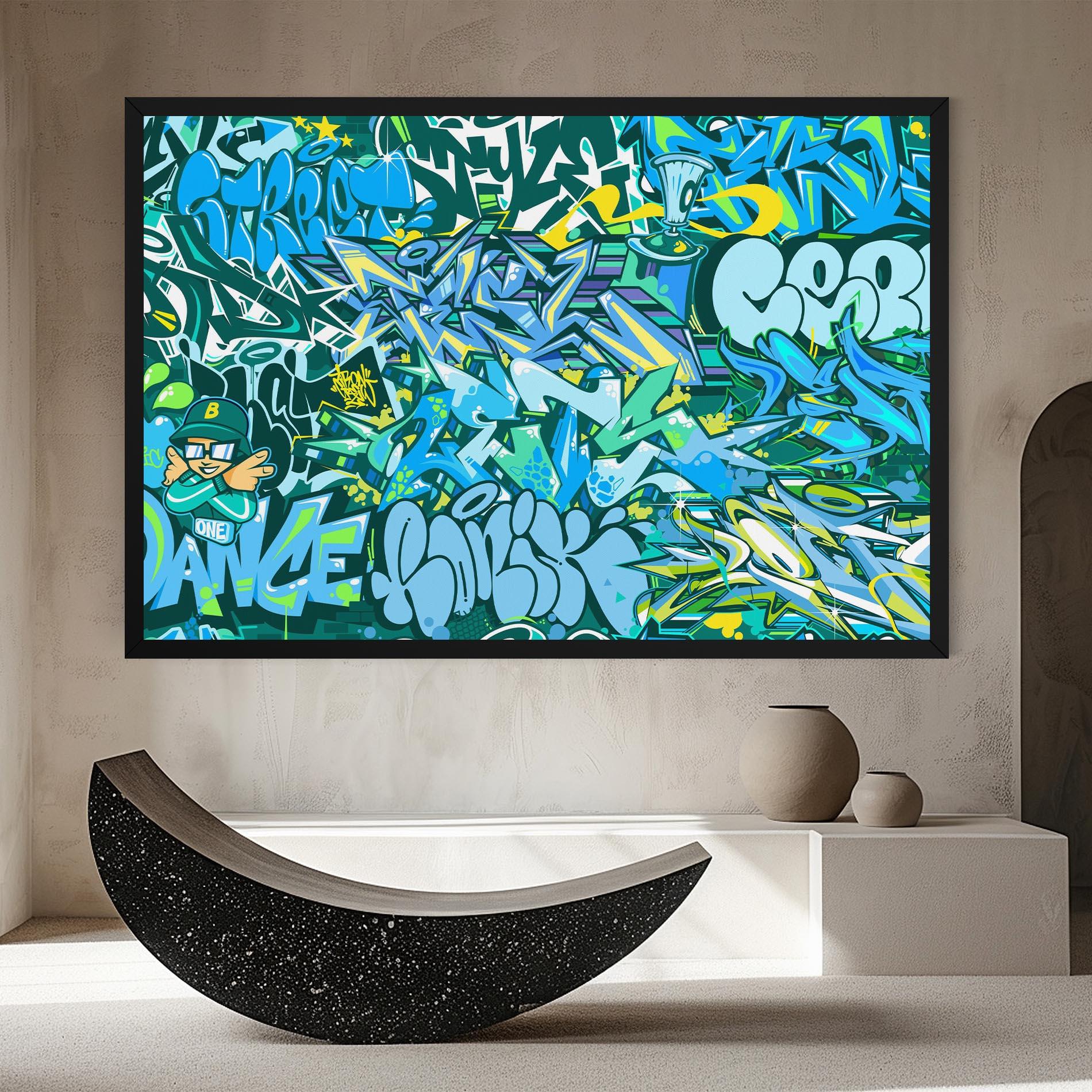 Leinwandbild Be One Graffiti mockup 8