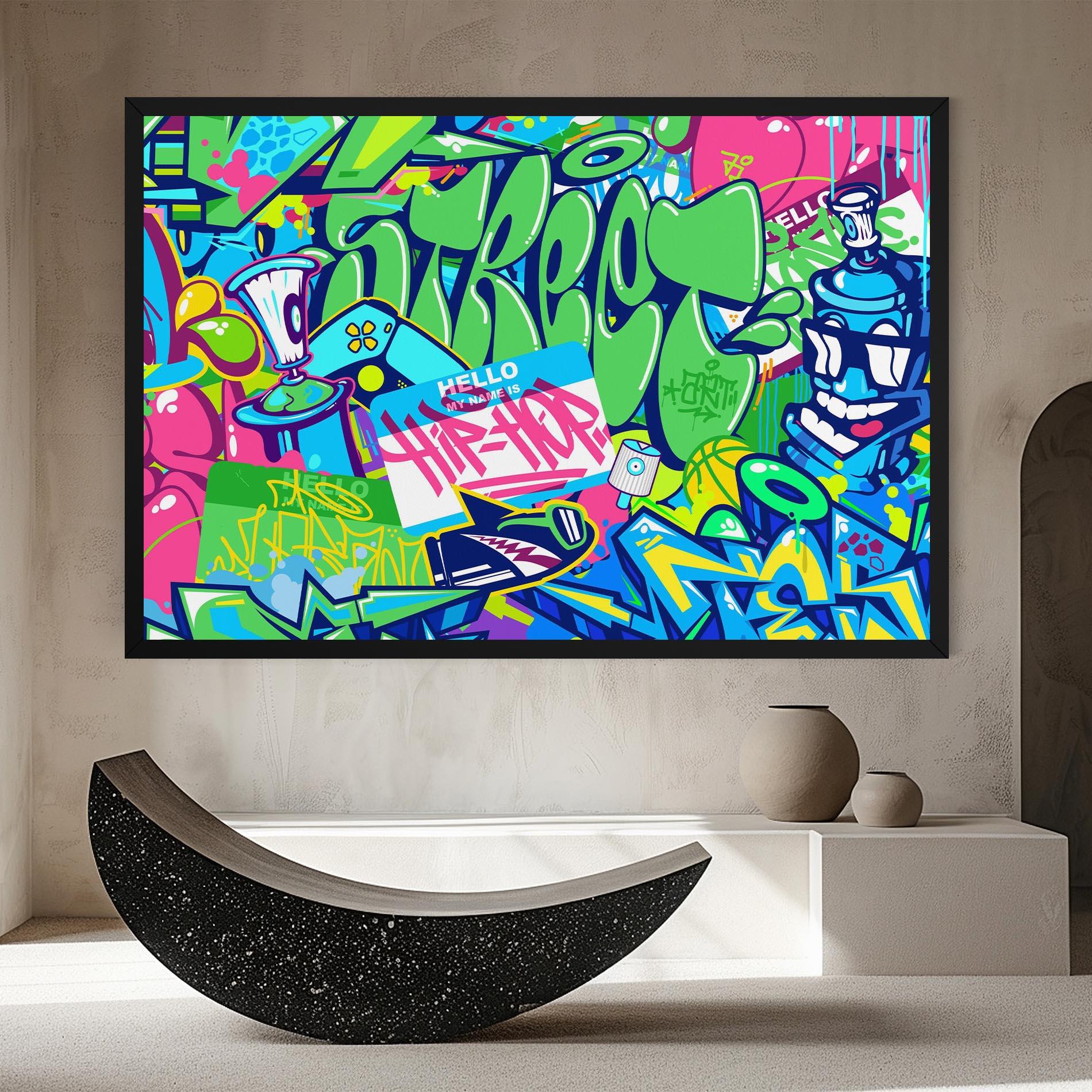 Leinwandbild Colorful Hip Hop mockup 8