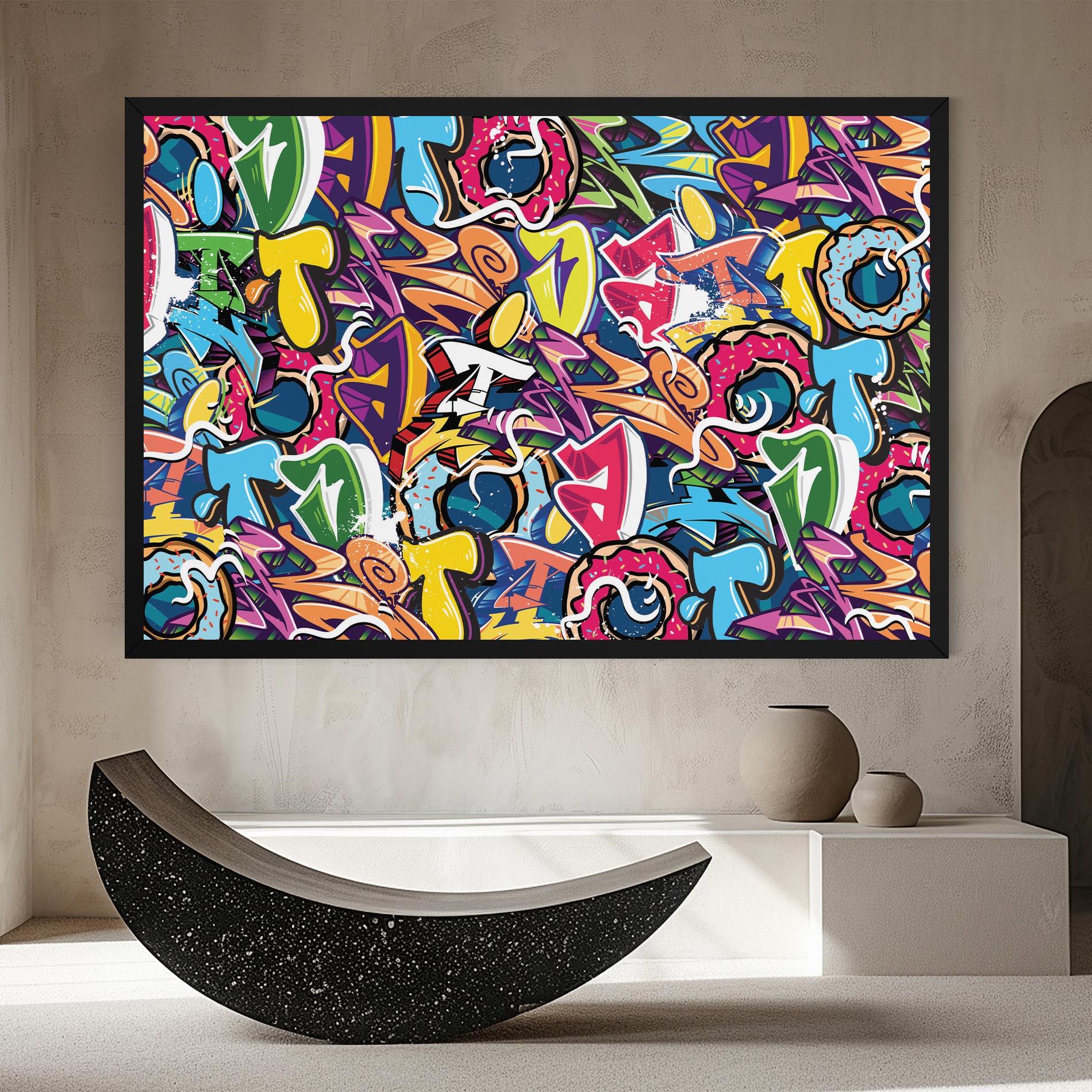 Leinwandbild Graffiti Letters mockup 8