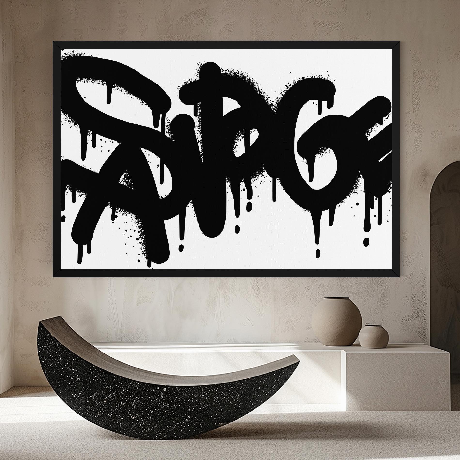 Leinwandbild Graffiti Savage mockup 8