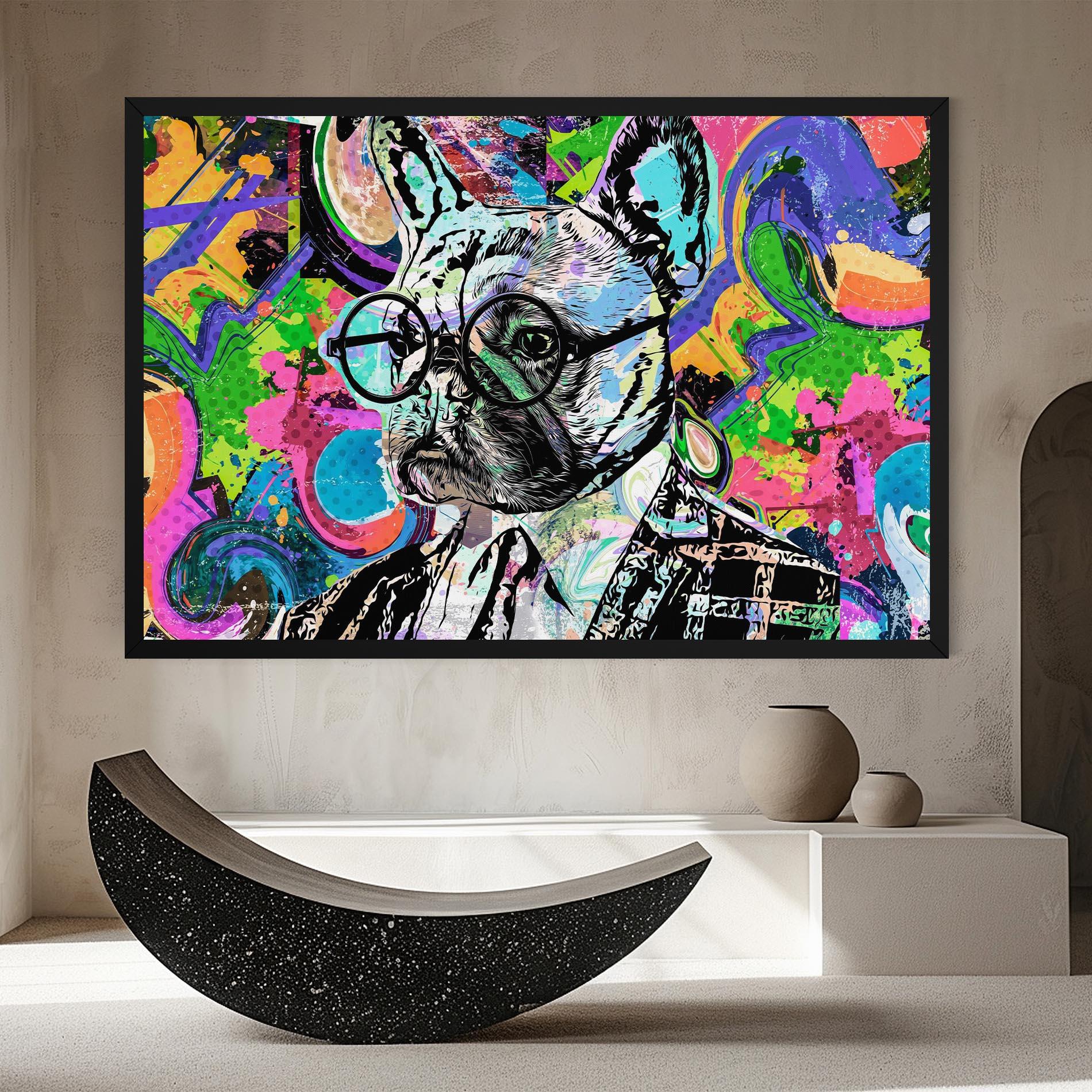 Leinwandbild Graffity Bulldog mockup 8