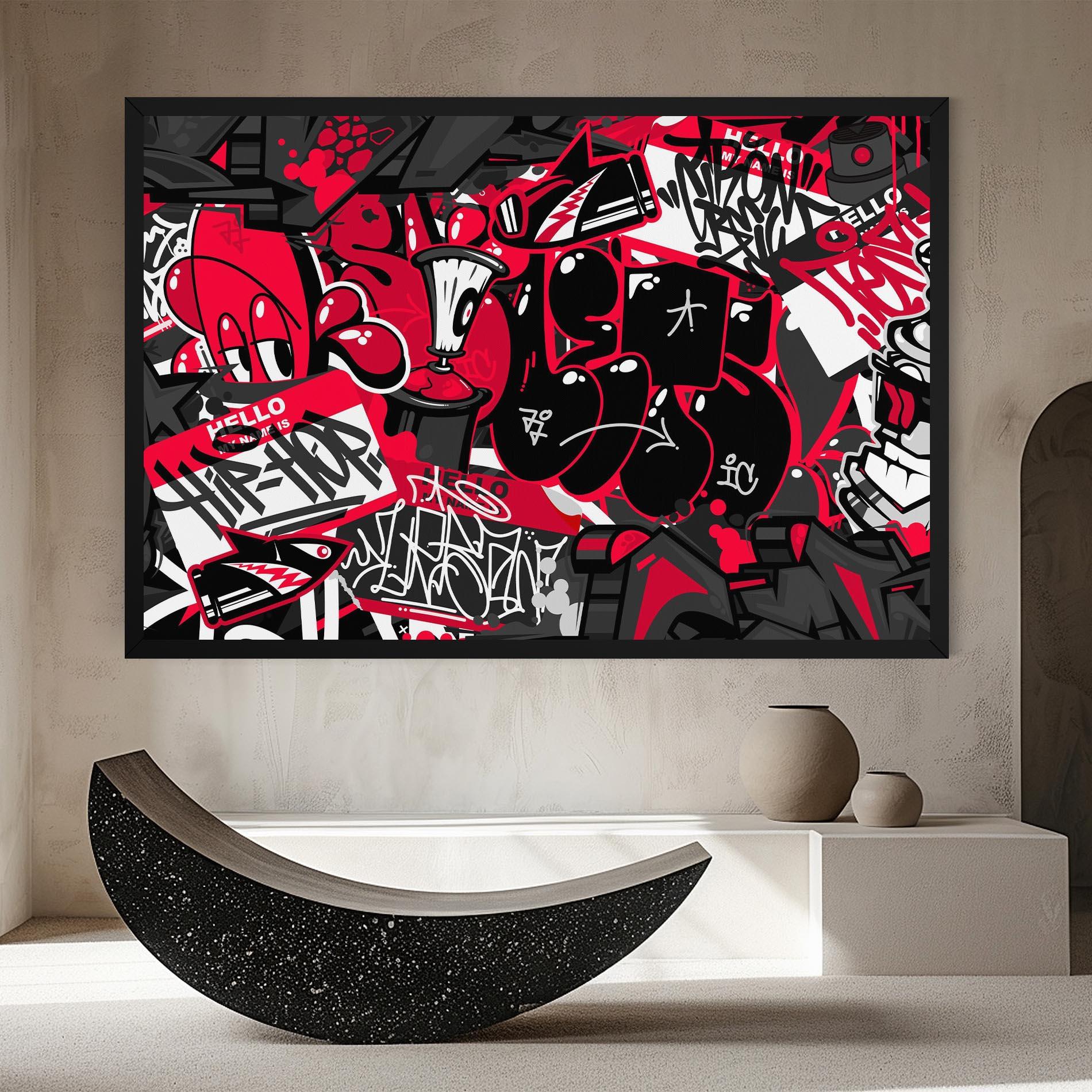 Leinwandbild Hip Hop Graffiti mockup 8