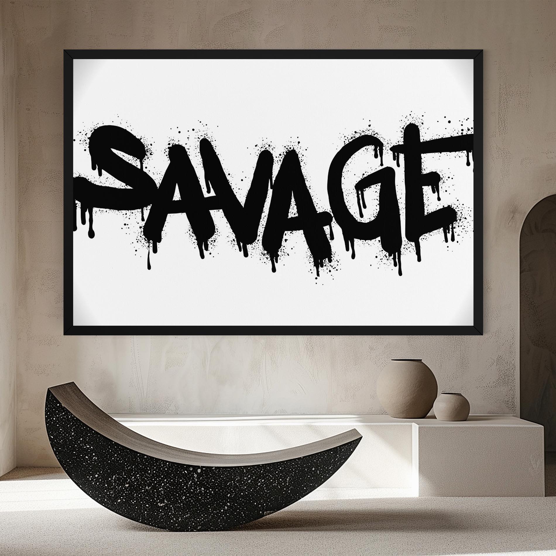 Leinwandbild Savage Graffiti Spray mockup 8
