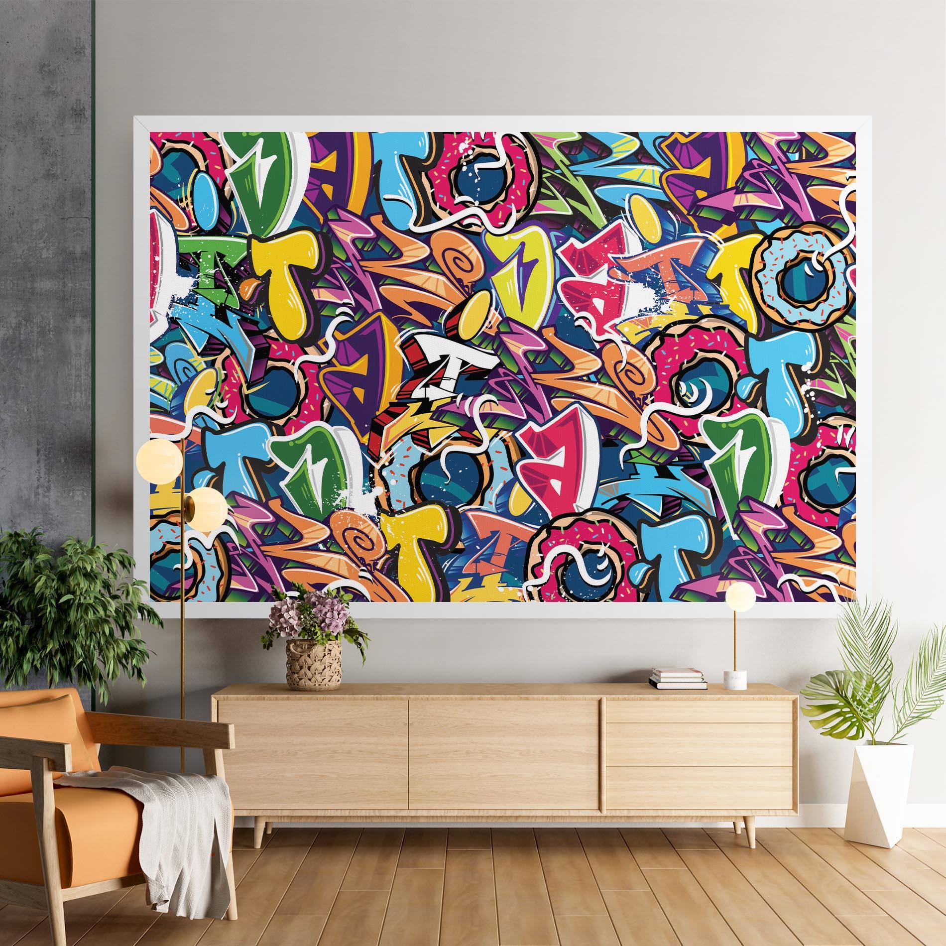 Leinwandbild Graffiti Letters mockup 9