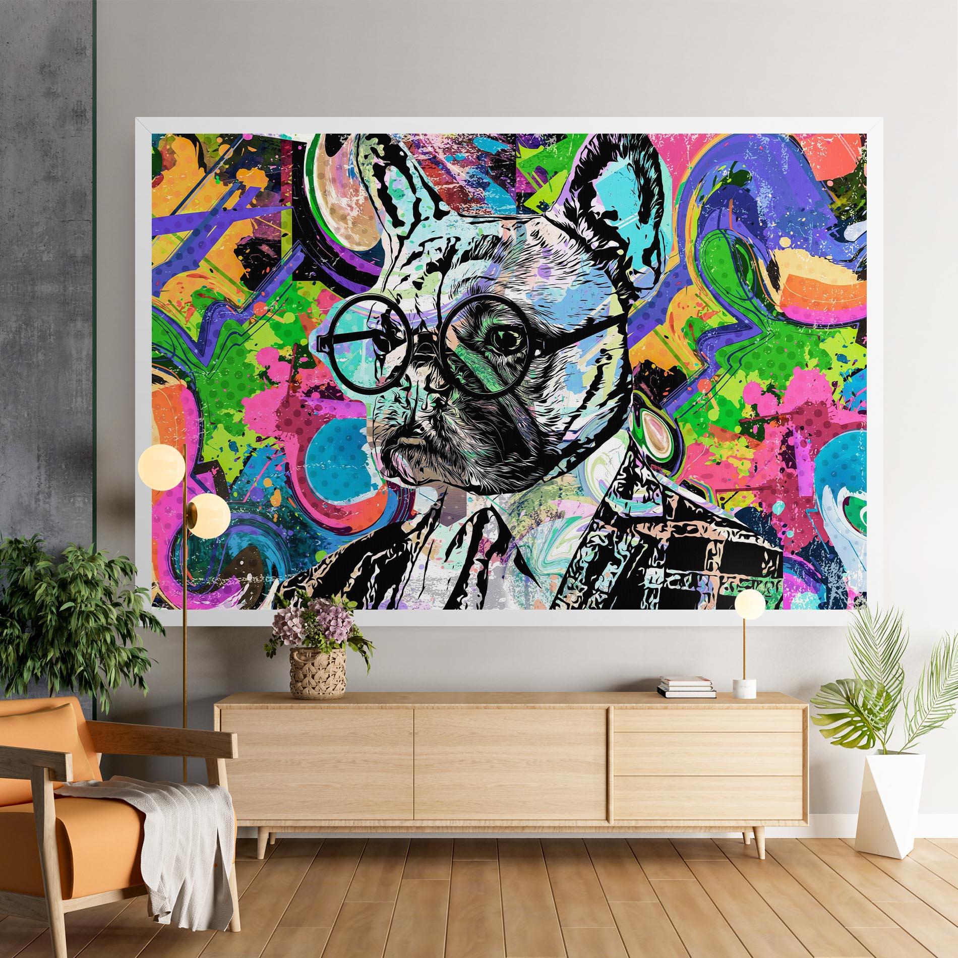 Leinwandbild Graffity Bulldog mockup 9