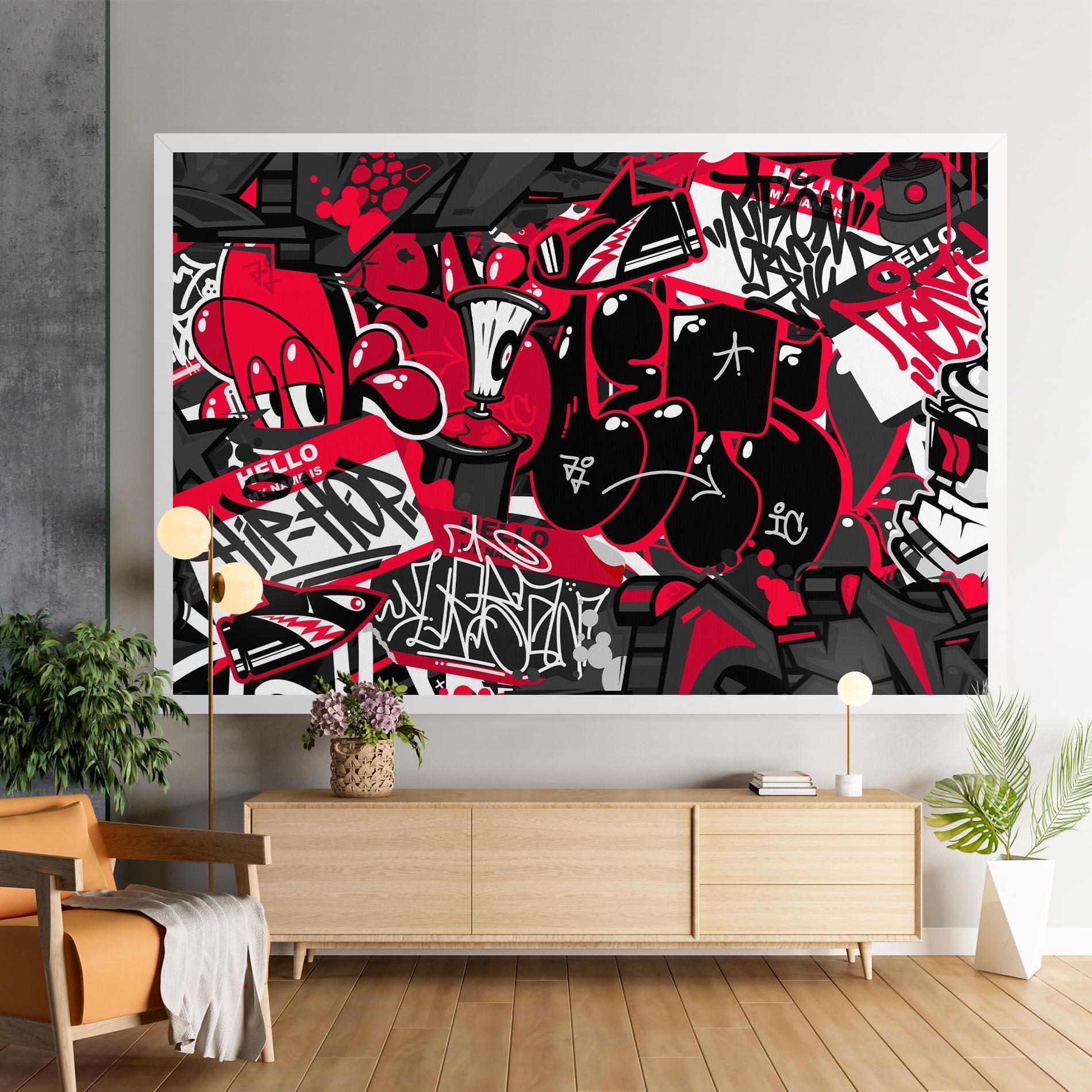 Leinwandbild Hip Hop Graffiti mockup 9