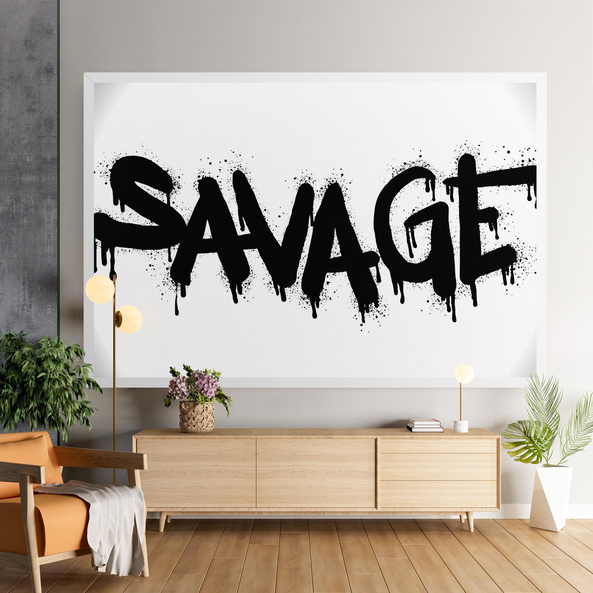 Leinwandbild Savage Graffiti Spray mockup 9