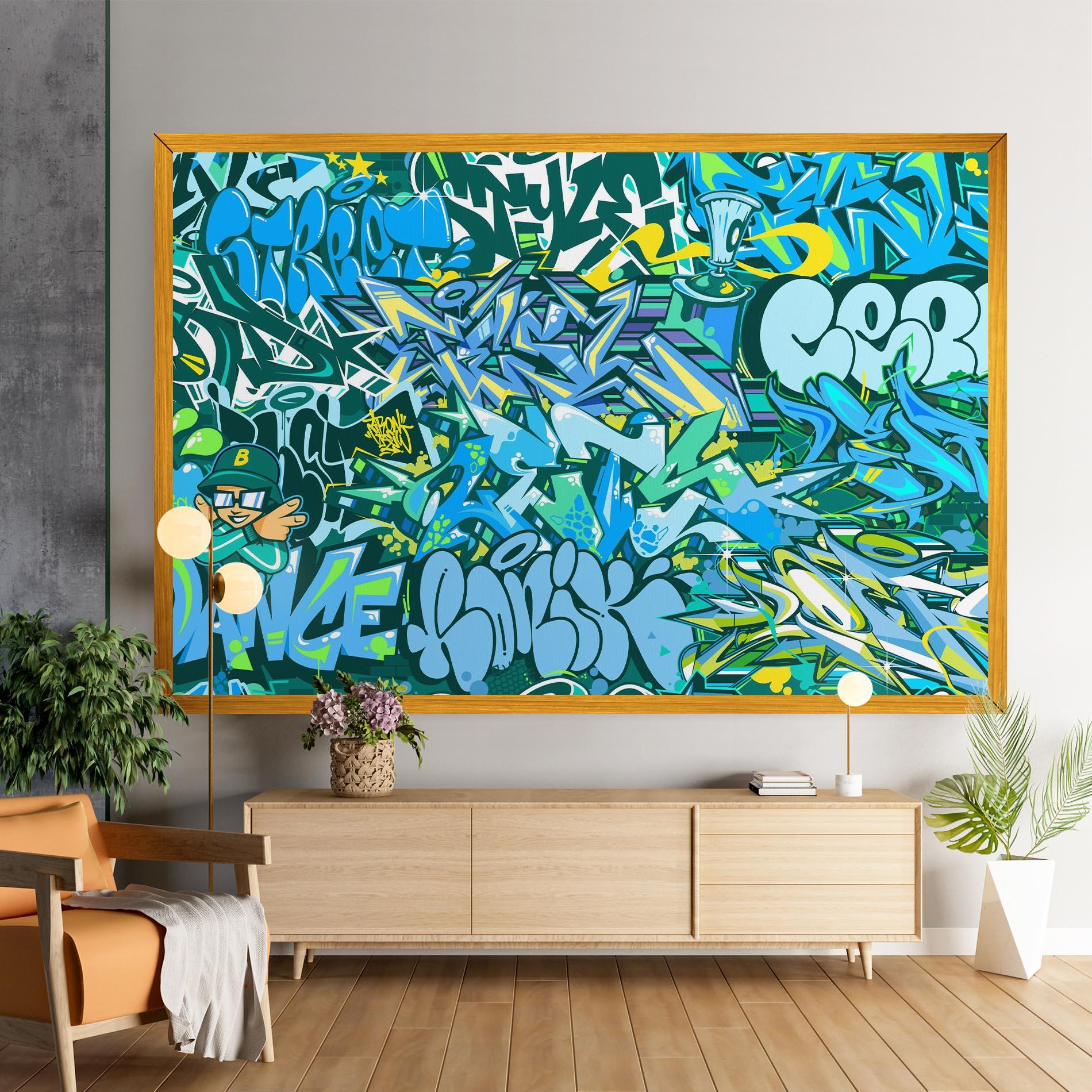 Leinwandbild Be One Graffiti mockup 9
