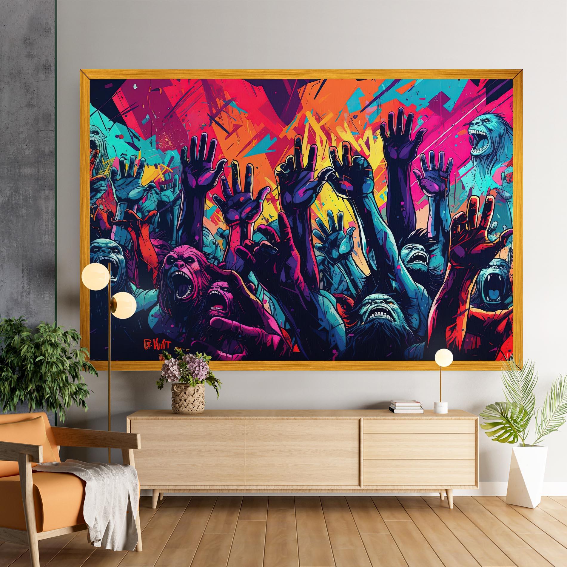 Leinwandbild Graffiti Animals mockup 9