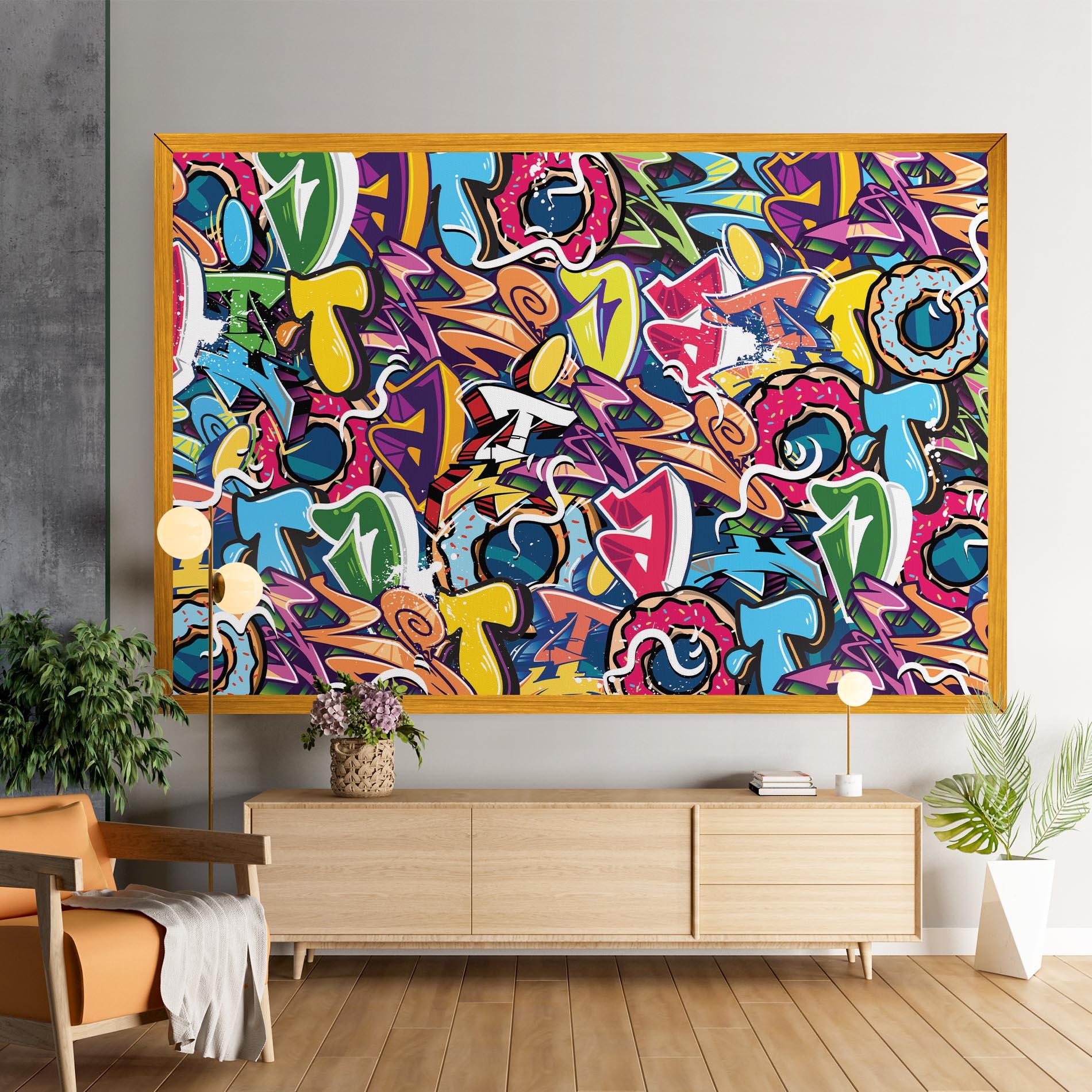 Leinwandbild Graffiti Letters mockup 9