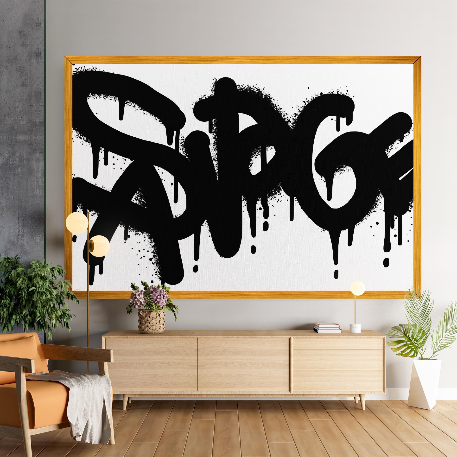 Leinwandbild Graffiti Savage mockup 9