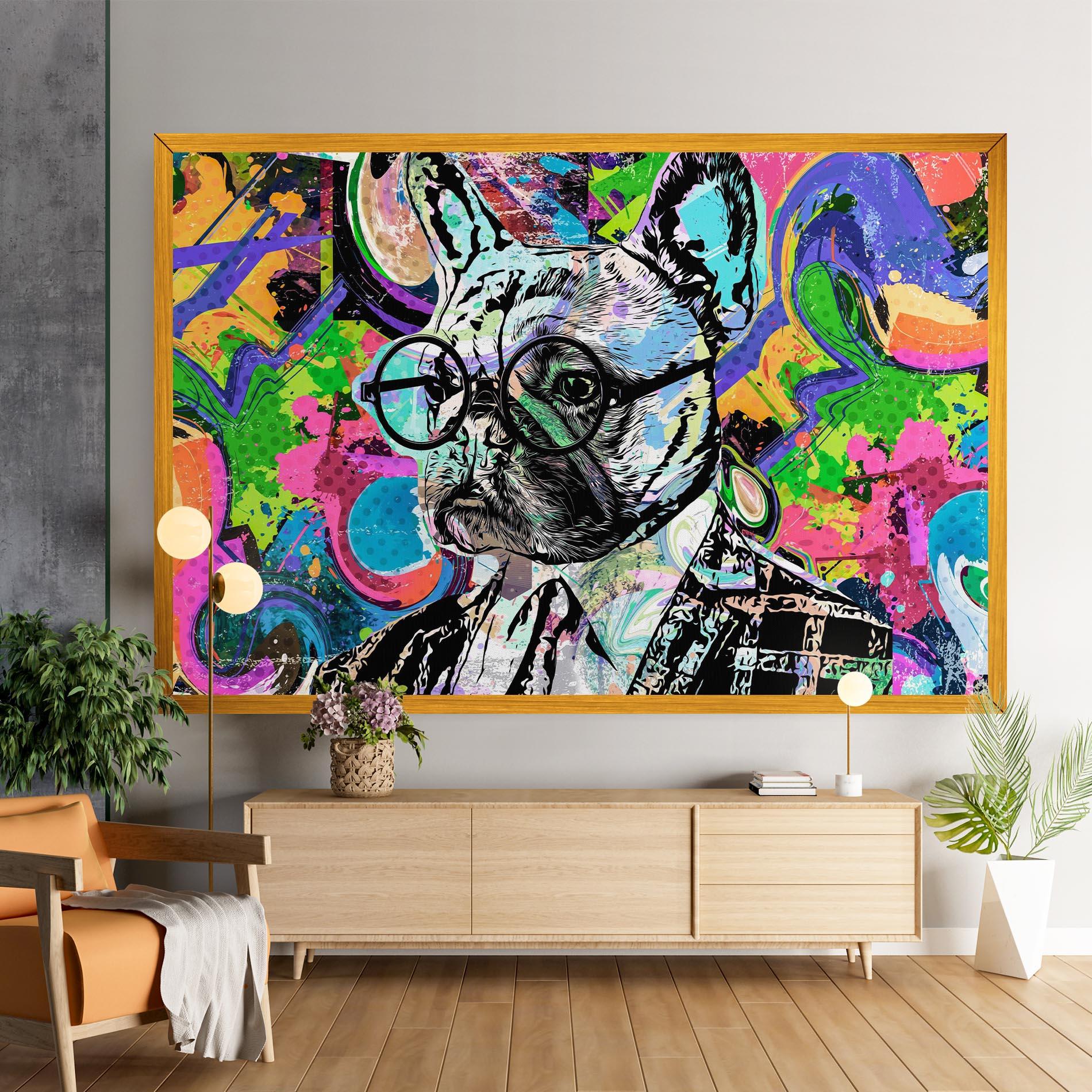 Leinwandbild Graffity Bulldog mockup 9