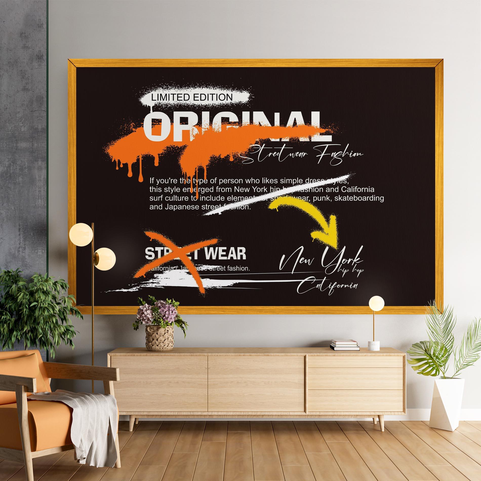Leinwandbild Original Style Graffiti mockup 9