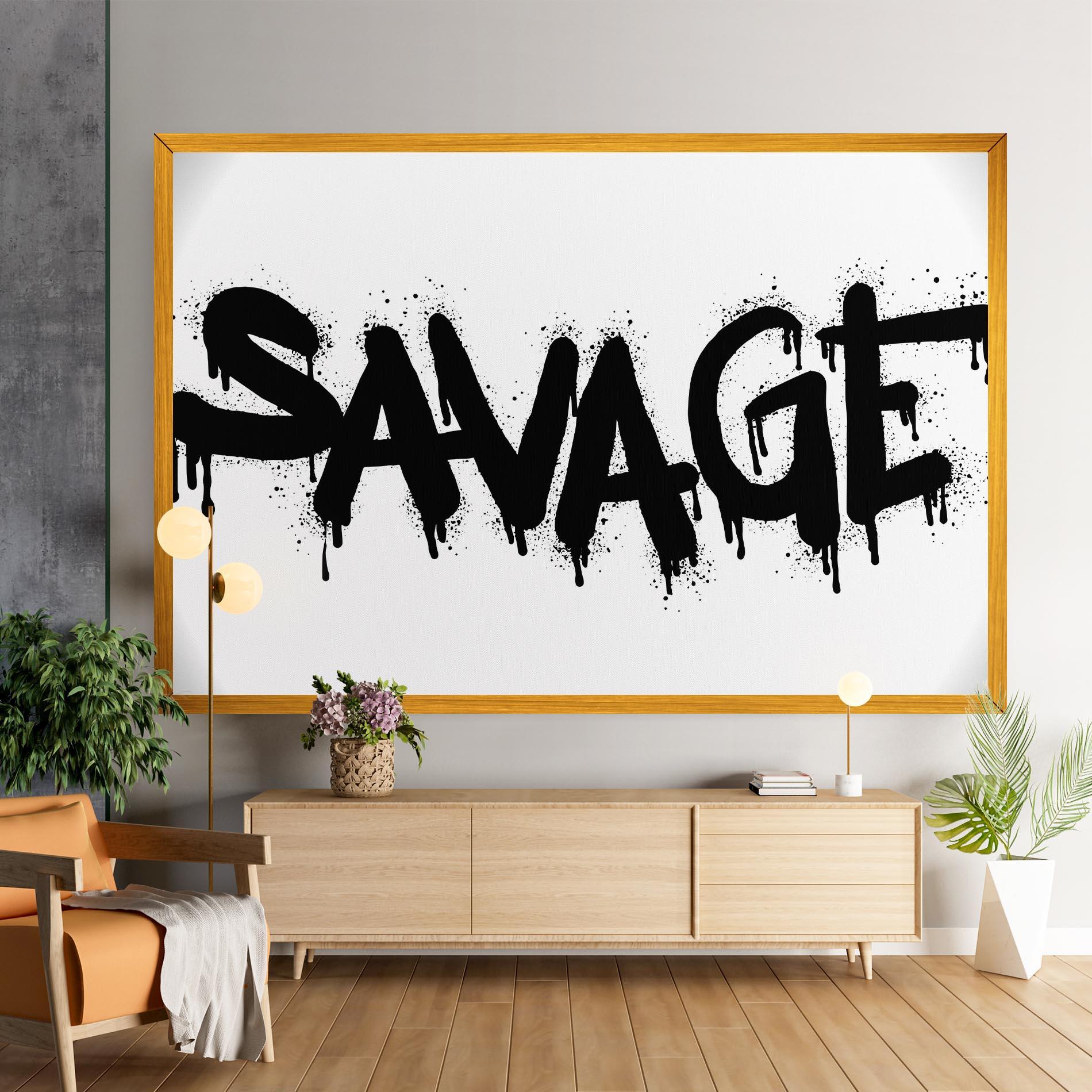 Leinwandbild Savage Graffiti Spray mockup 9