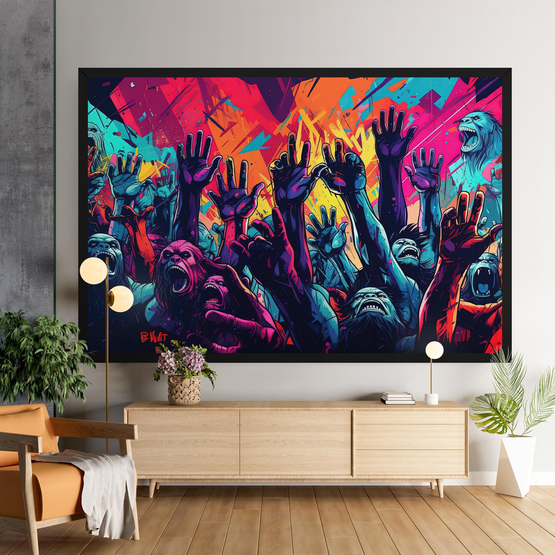 Leinwandbild Graffiti Animals mockup 9