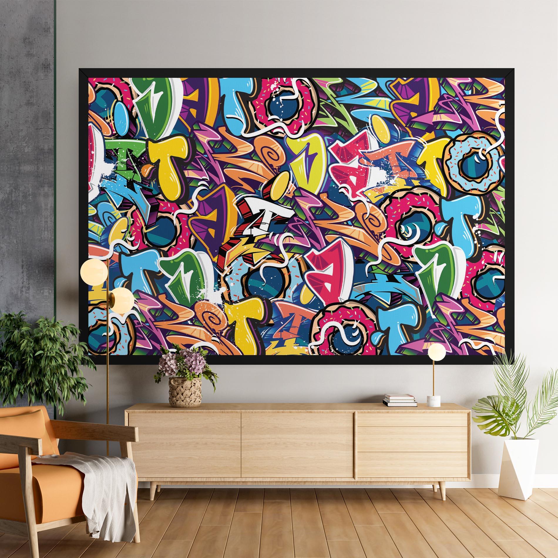 Leinwandbild Graffiti Letters mockup 9