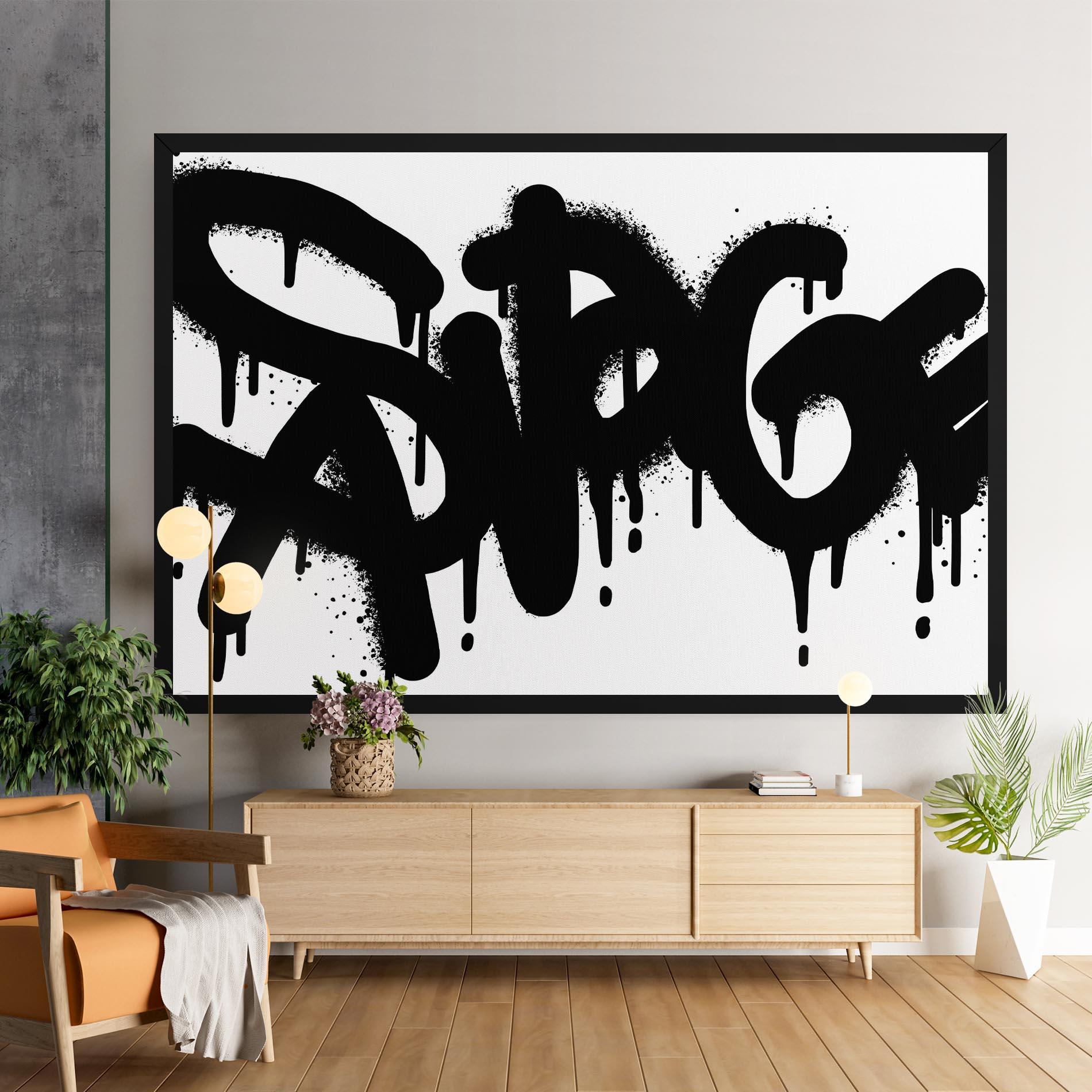 Leinwandbild Graffiti Savage mockup 9