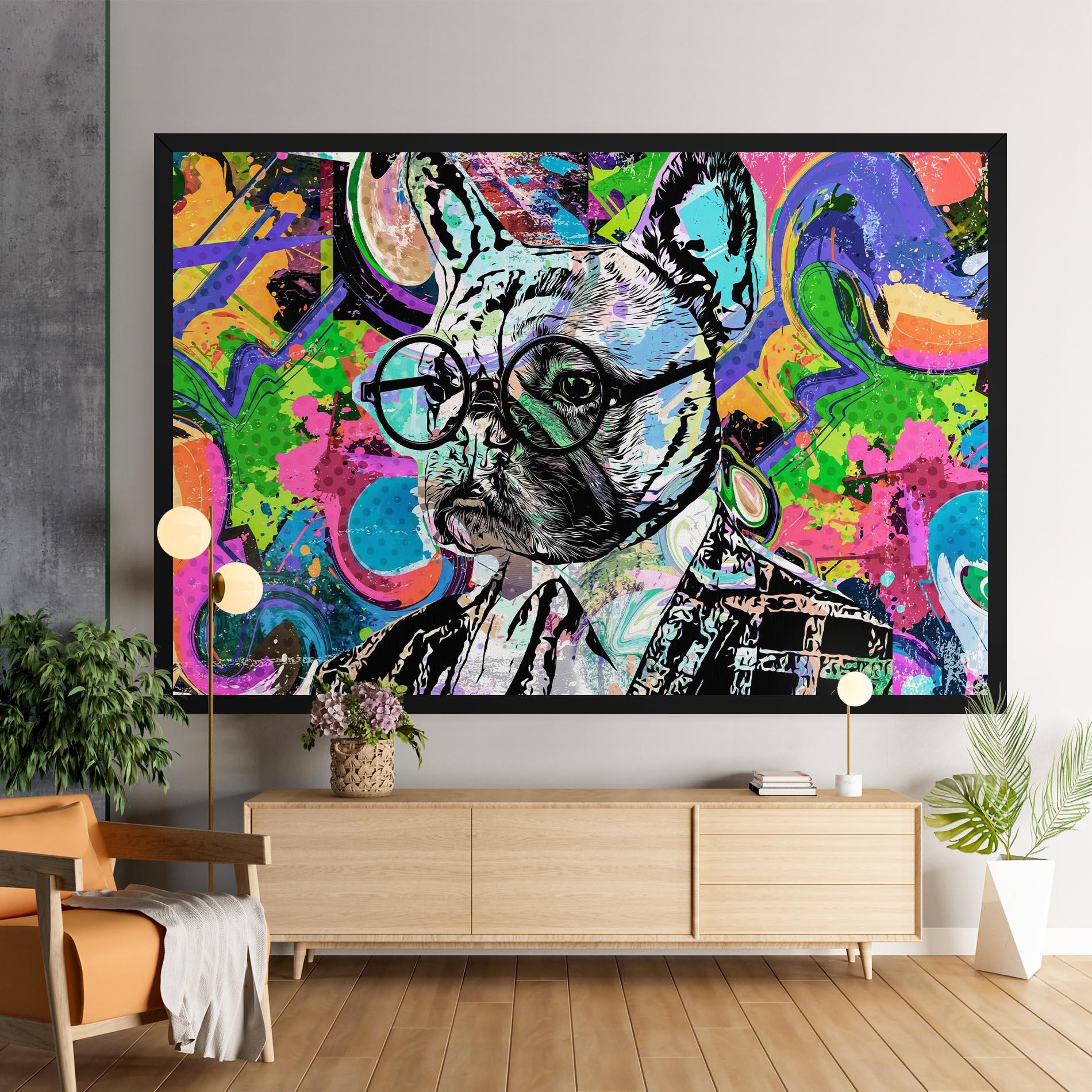 Leinwandbild Graffity Bulldog mockup 9