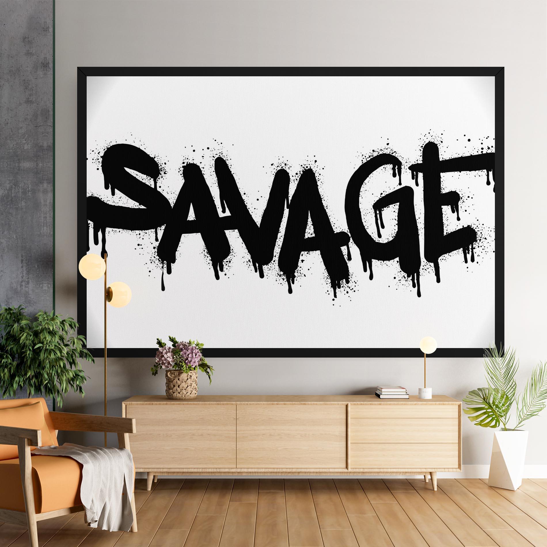 Leinwandbild Savage Graffiti Spray mockup 9