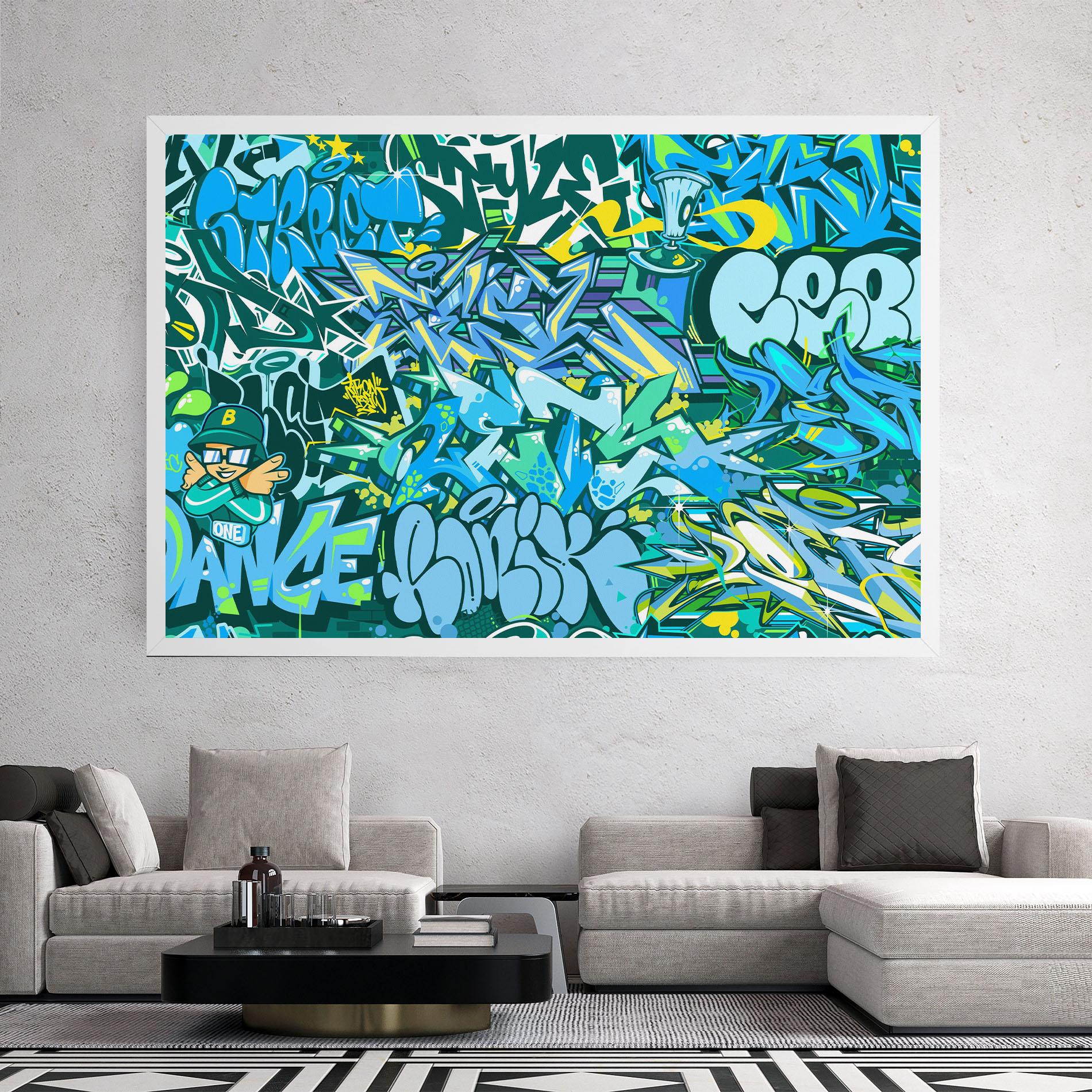 Leinwandbild Be One Graffiti mockup 2