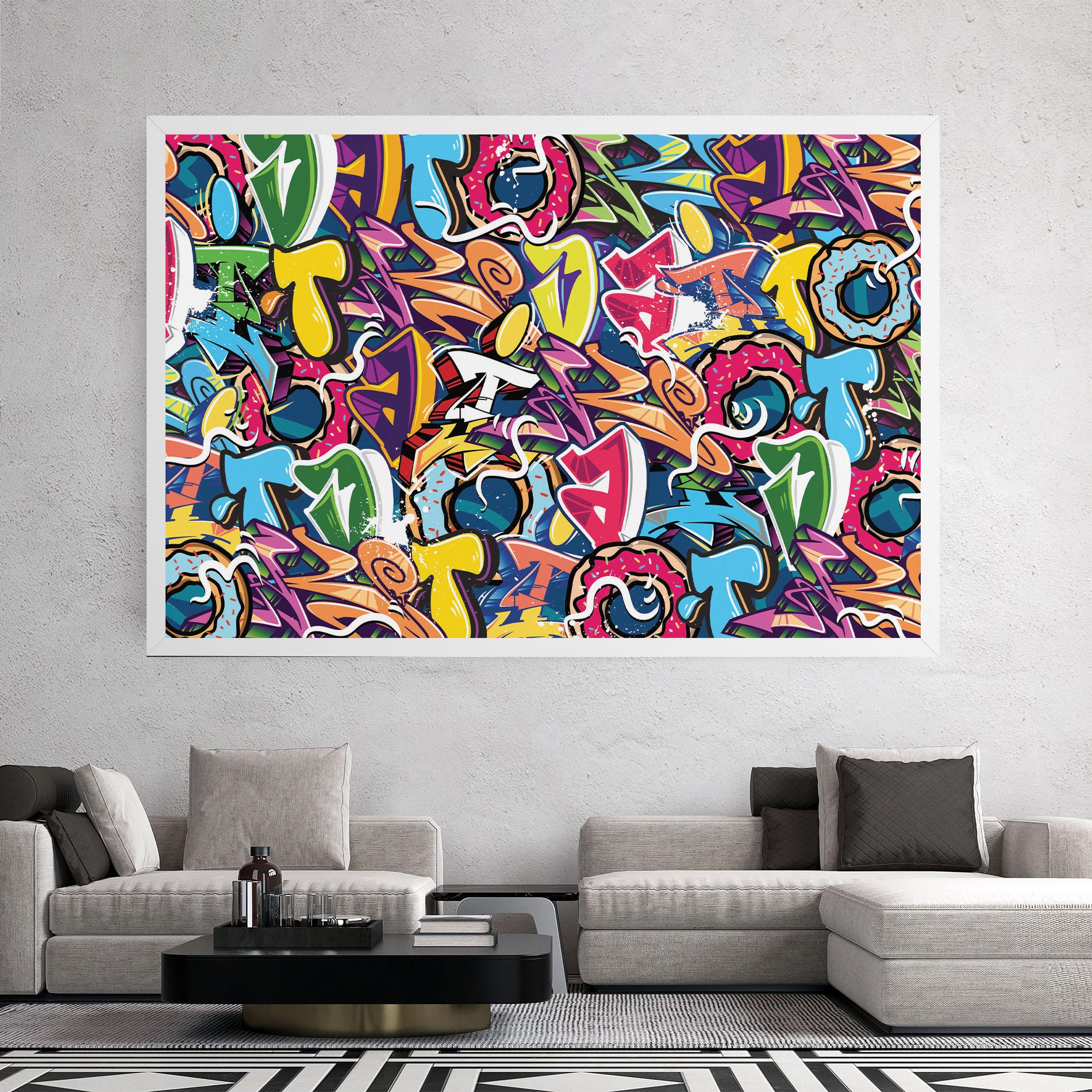 Leinwandbild Graffiti Letters mockup 2