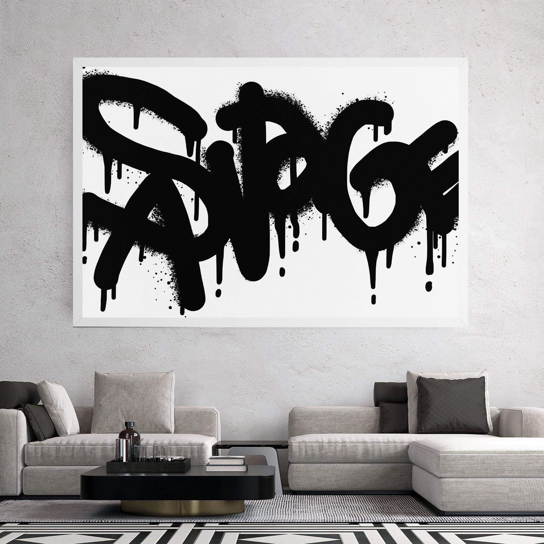 Leinwandbild Graffiti Savage mockup 2